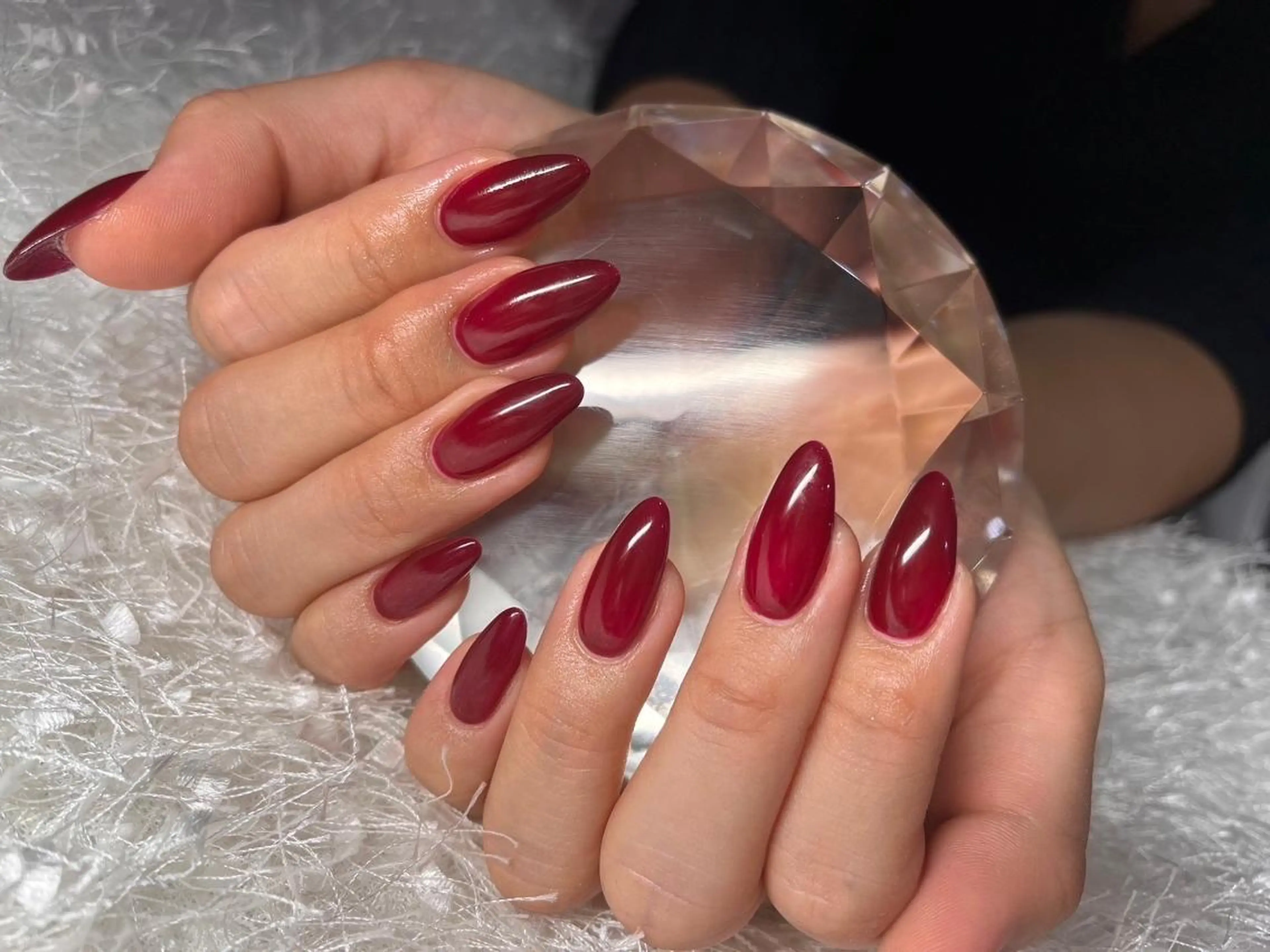 ネイル オーロラネイル 長さ出し フレンチネイル ジェルネイル グラデーション ハンドネイル Nail&eye Belire 新宿のネイルデザイン