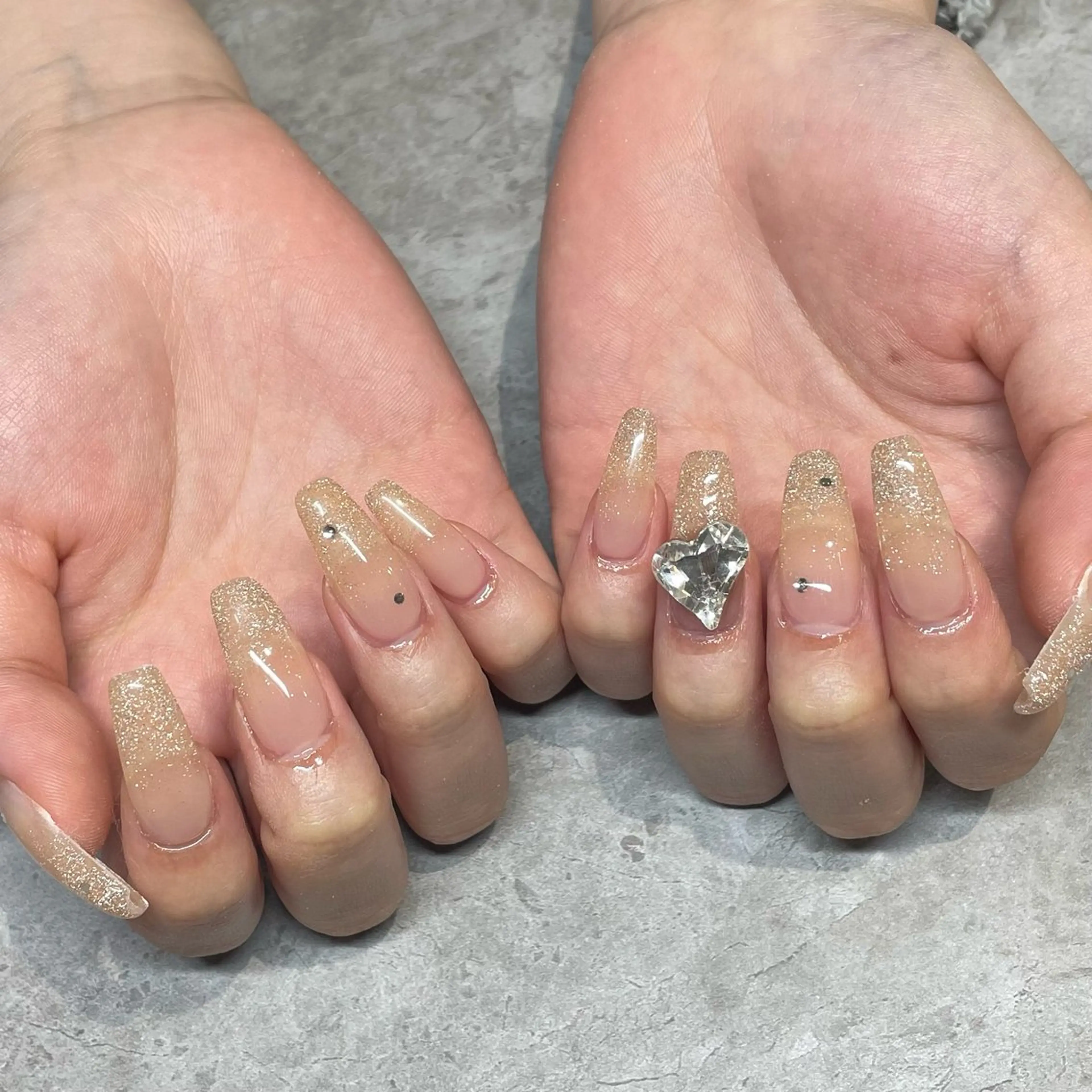 🩵【オフなし】ワンカラーorラメグラデーションコース🌷の写真