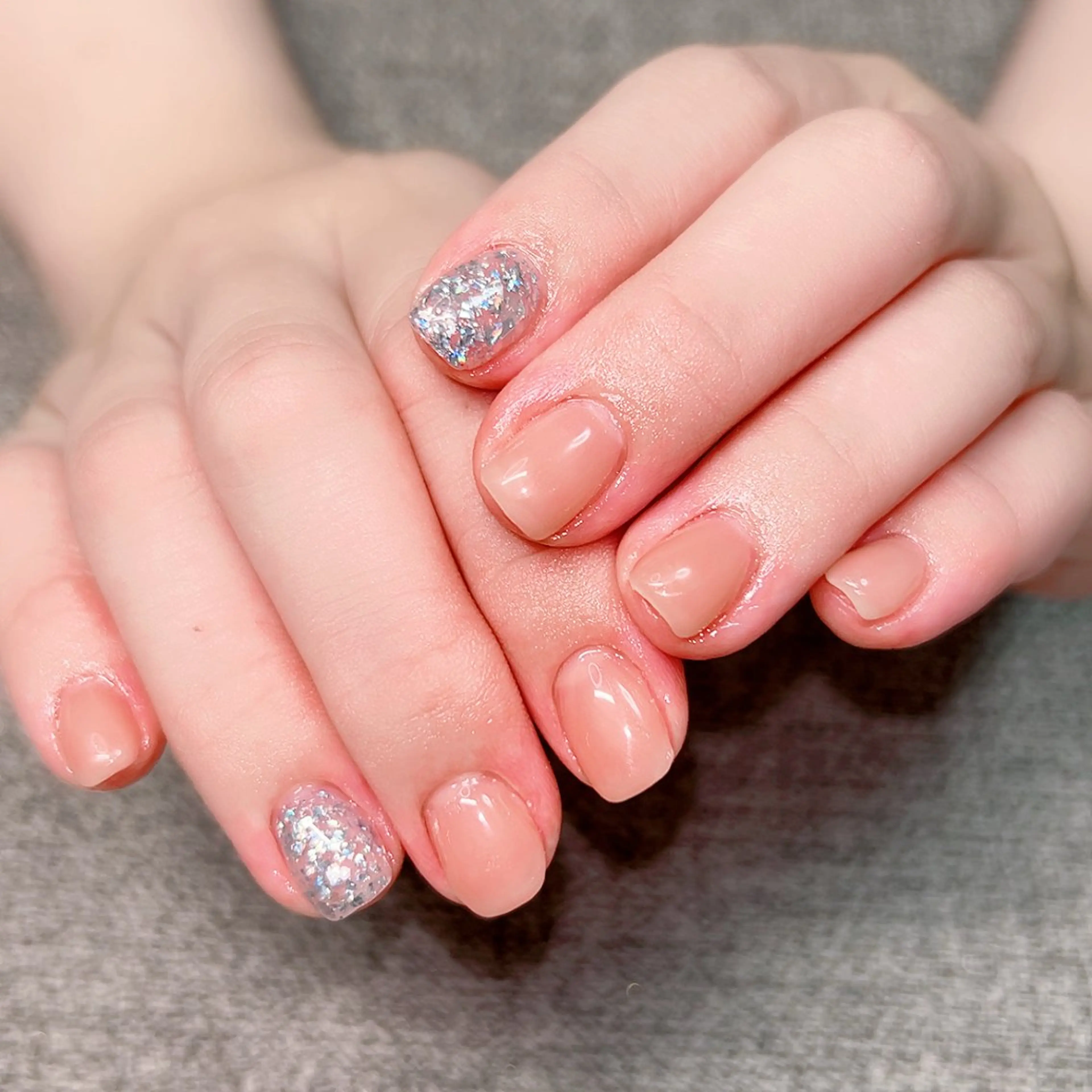 ネイル アートネイル ジェルネイル グラデーション キラキラネイル ラメ(グリッター) ハンドネイル Cute Tips nailのネイルデザイン