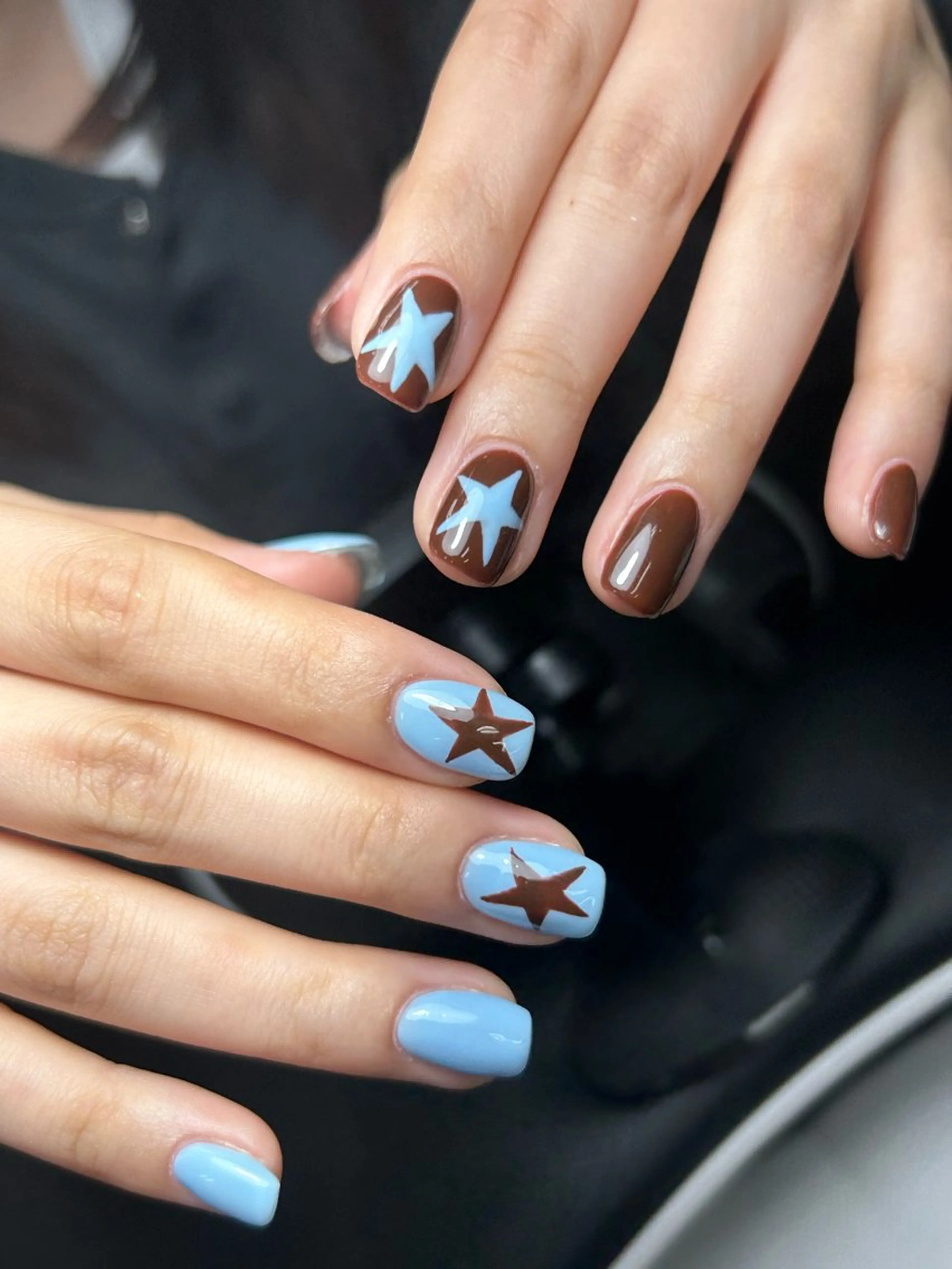 ネイル 韓国ネイル 持ち込み ニュアンスネイル ネイルチップ 冬ネイル RINN ANA.CHUOのネイルデザイン