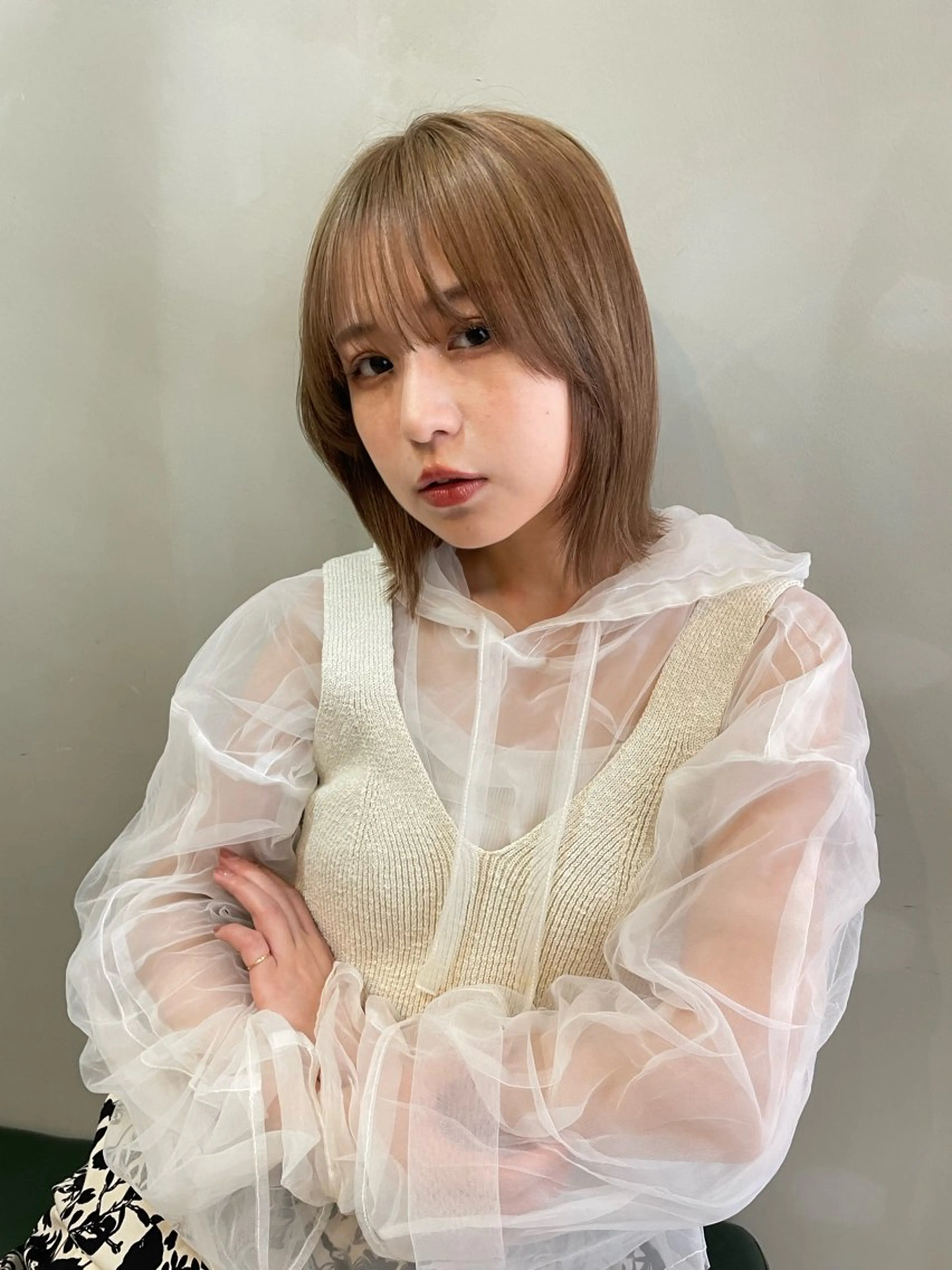 ショート カラー ヘアカラー ショート/ボブ/ 心斎橋/宮脇美奈のヘアスタイル