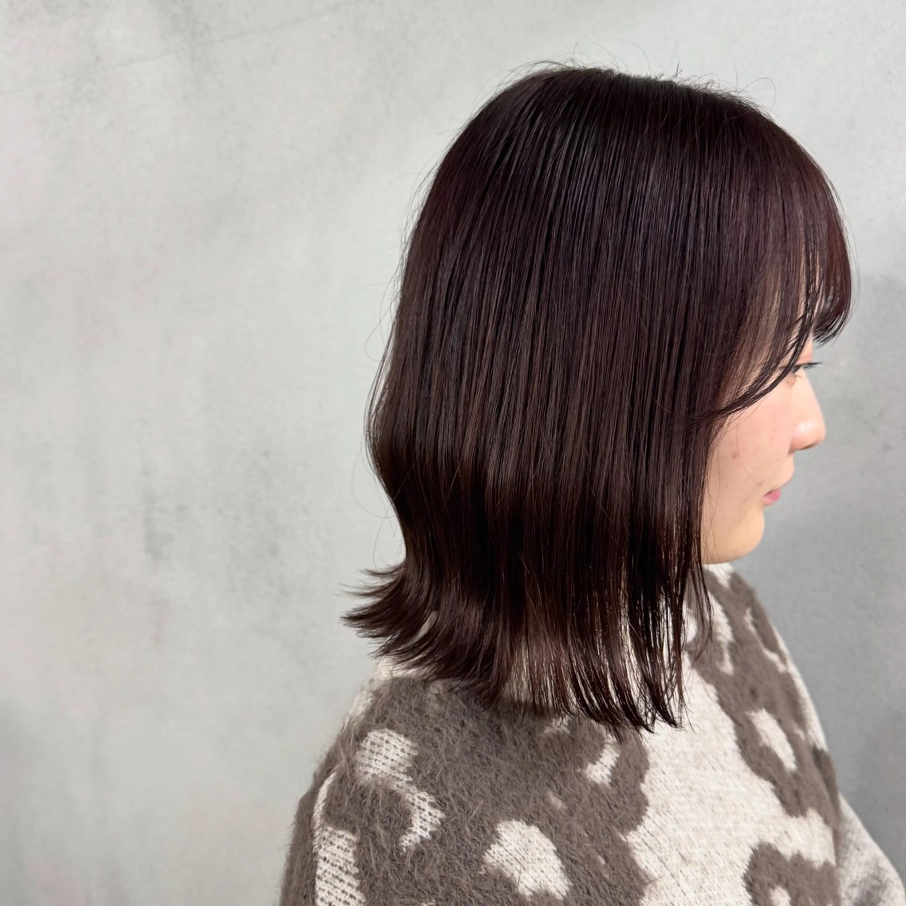 ミディアム カラー レッドカラー ヘアカラー トリートメント #tag 佐藤璃美のヘアスタイル