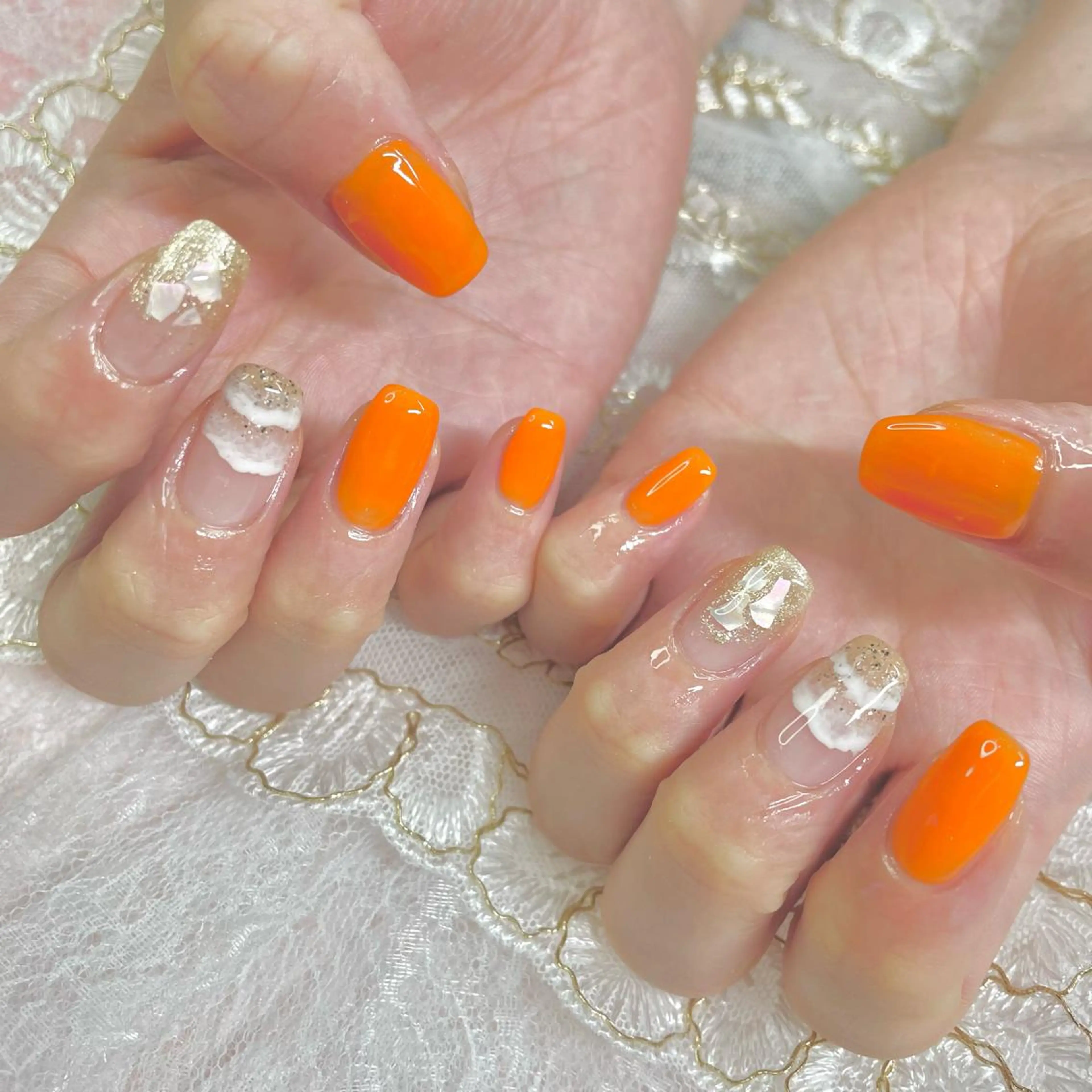 ネイル ジェルネイル ニュアンスネイル パラジェル 夏ネイル J terrace Nailのネイルデザイン