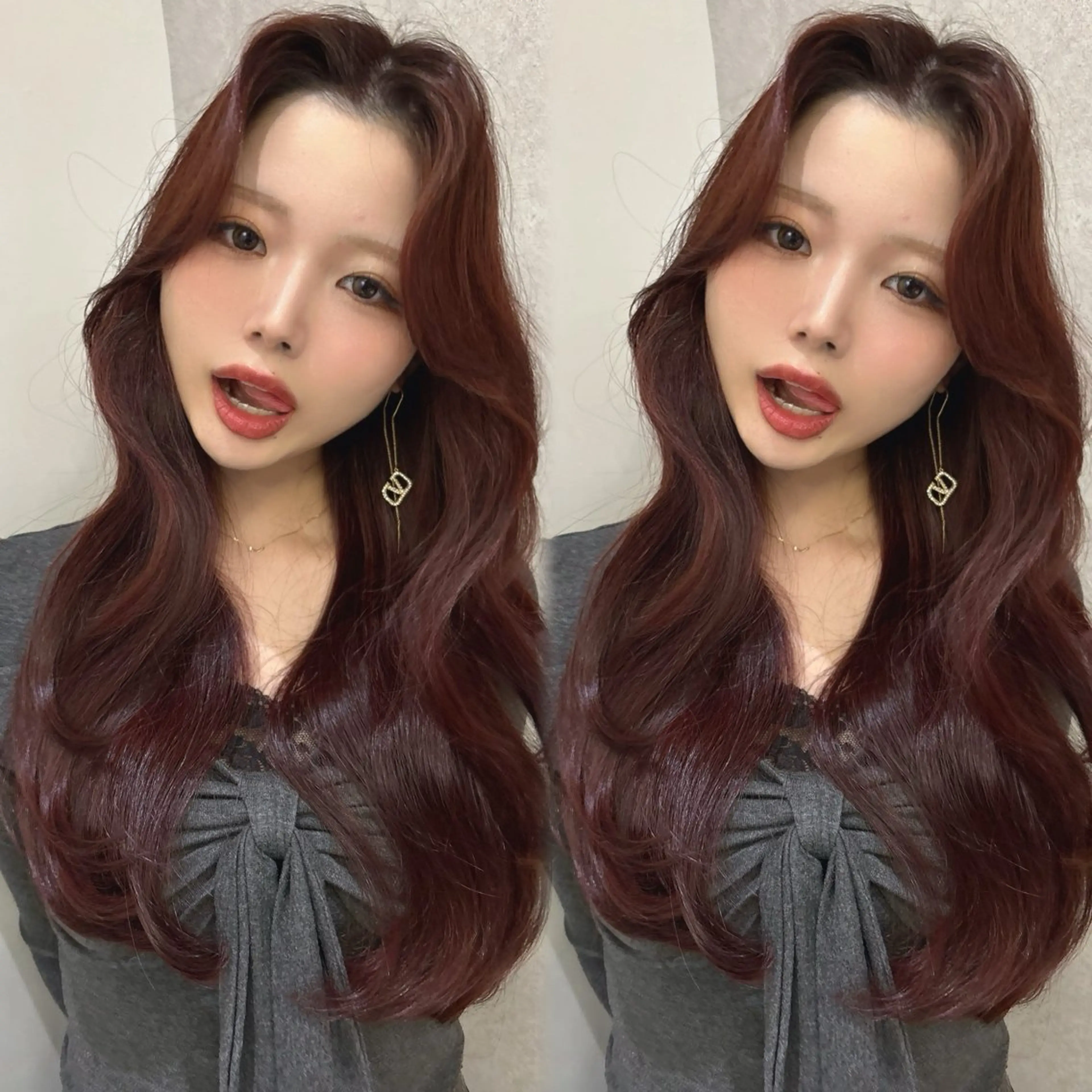 ロング カラー くびれヘア 顔周りカット 髪質改善 韓国風ヘア レイヤーカット カット ヘアカラー トリートメント 韓国🇰🇷レイヤー 映える顔周り🩷のヘアスタイル