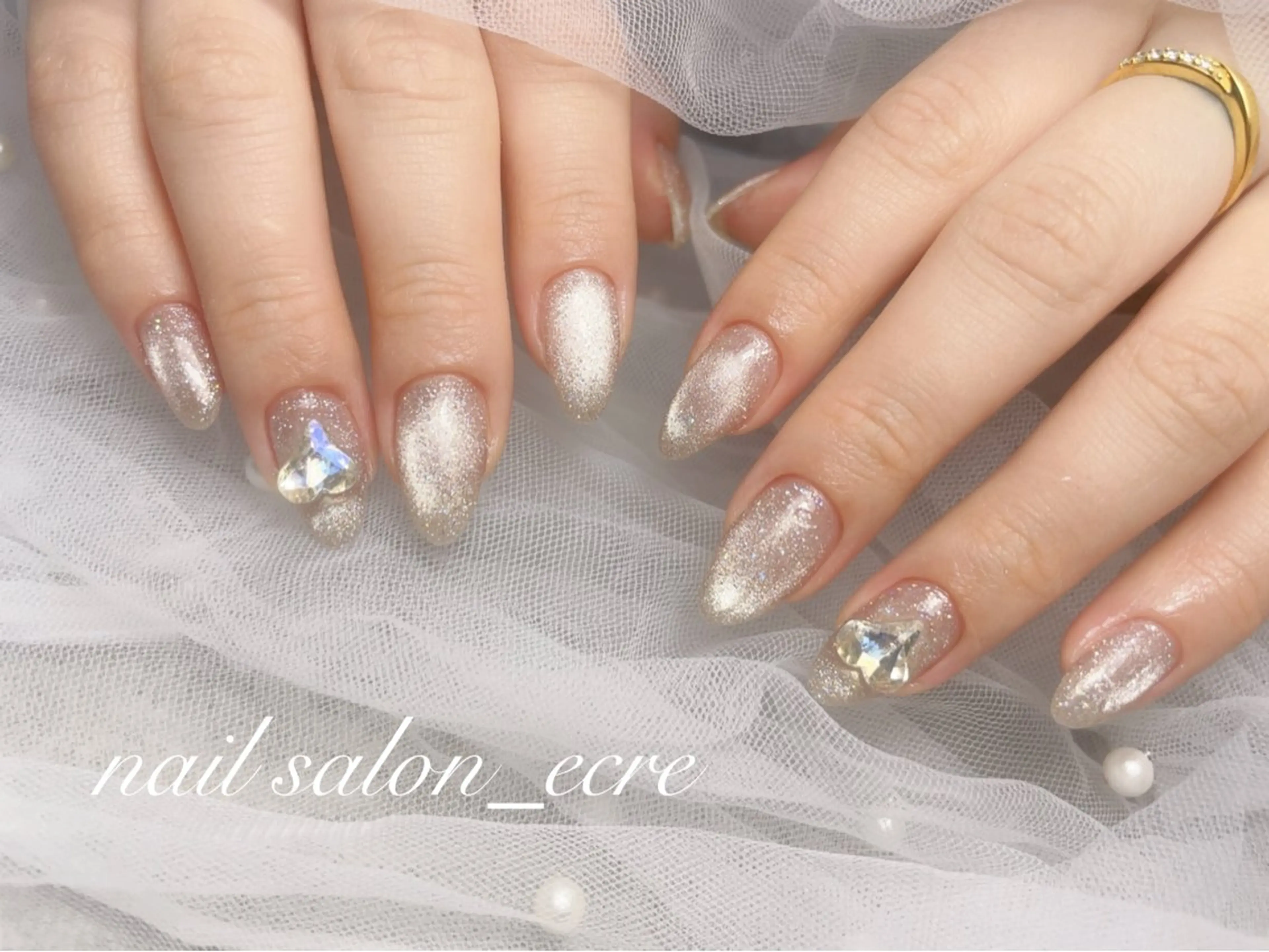 ネイル フラッシュネイル フラッシュマグ マグネットネイル nail salon _ecre_のネイルデザイン