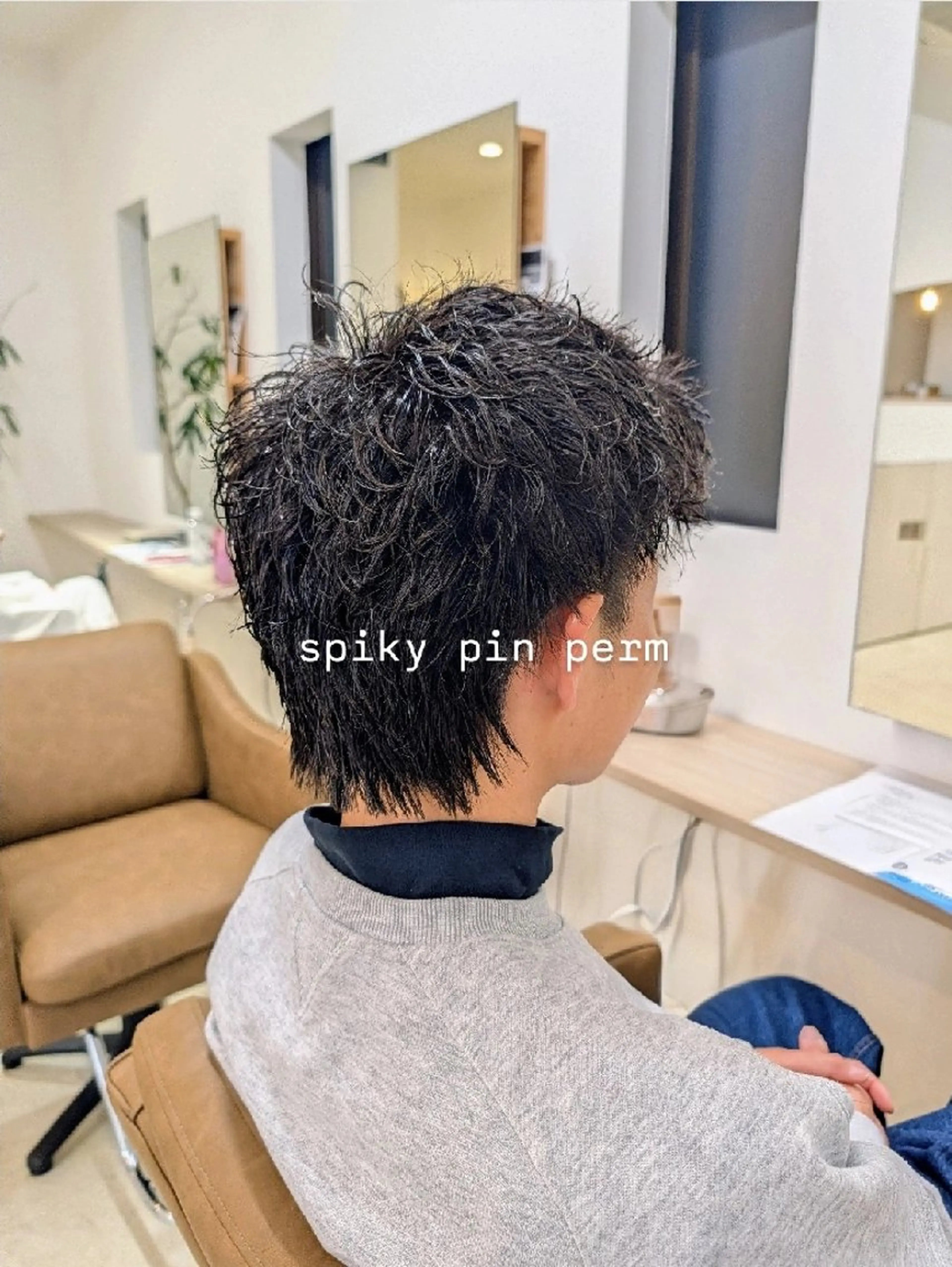 パーマ メンズ メンズパーマ スパイキーショート カット パーマ ルプラボウ　小野寺 菜穂/豊橋/パーマのヘアスタイル