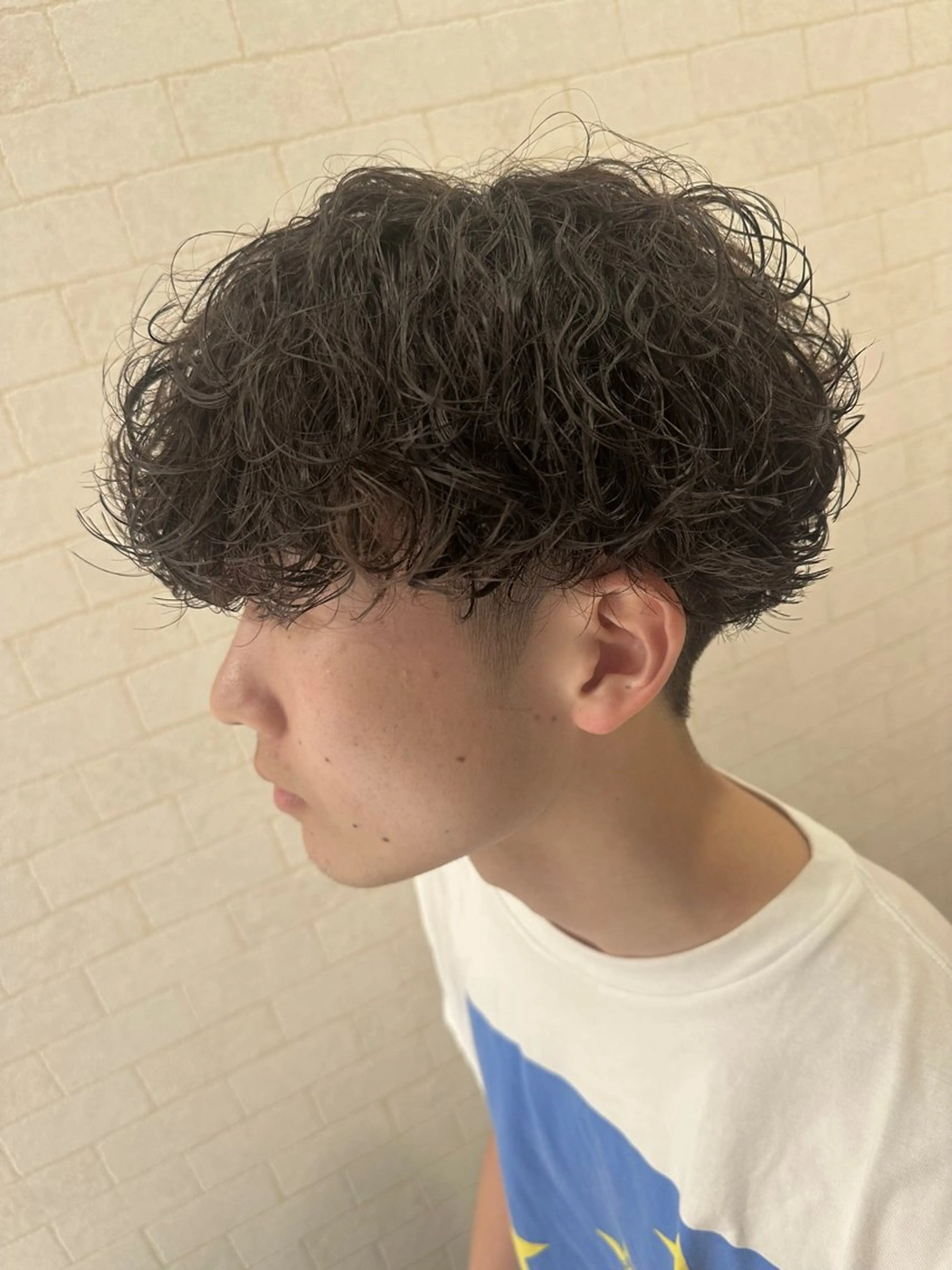 ショート パーマ メンズ メンズパーマ プードルパーマ 波巻きパーマ プードルパーマ 💈メンズ特化 美容師サキ💈のヘアスタイル