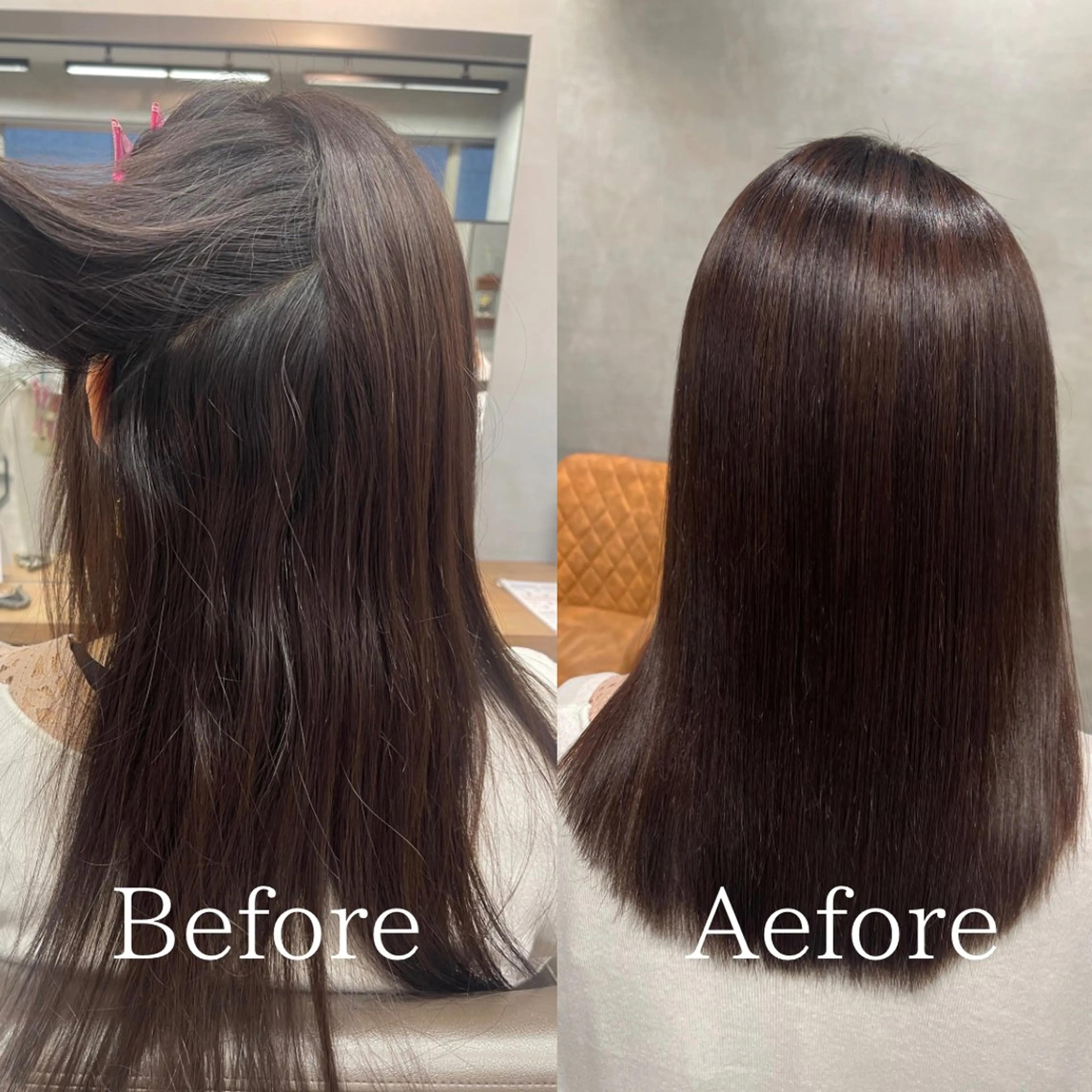 ロング くせ毛 縮毛矯正 縮毛矯正 charm《銀座》 ヘアセット/縮毛矯正のヘアスタイル