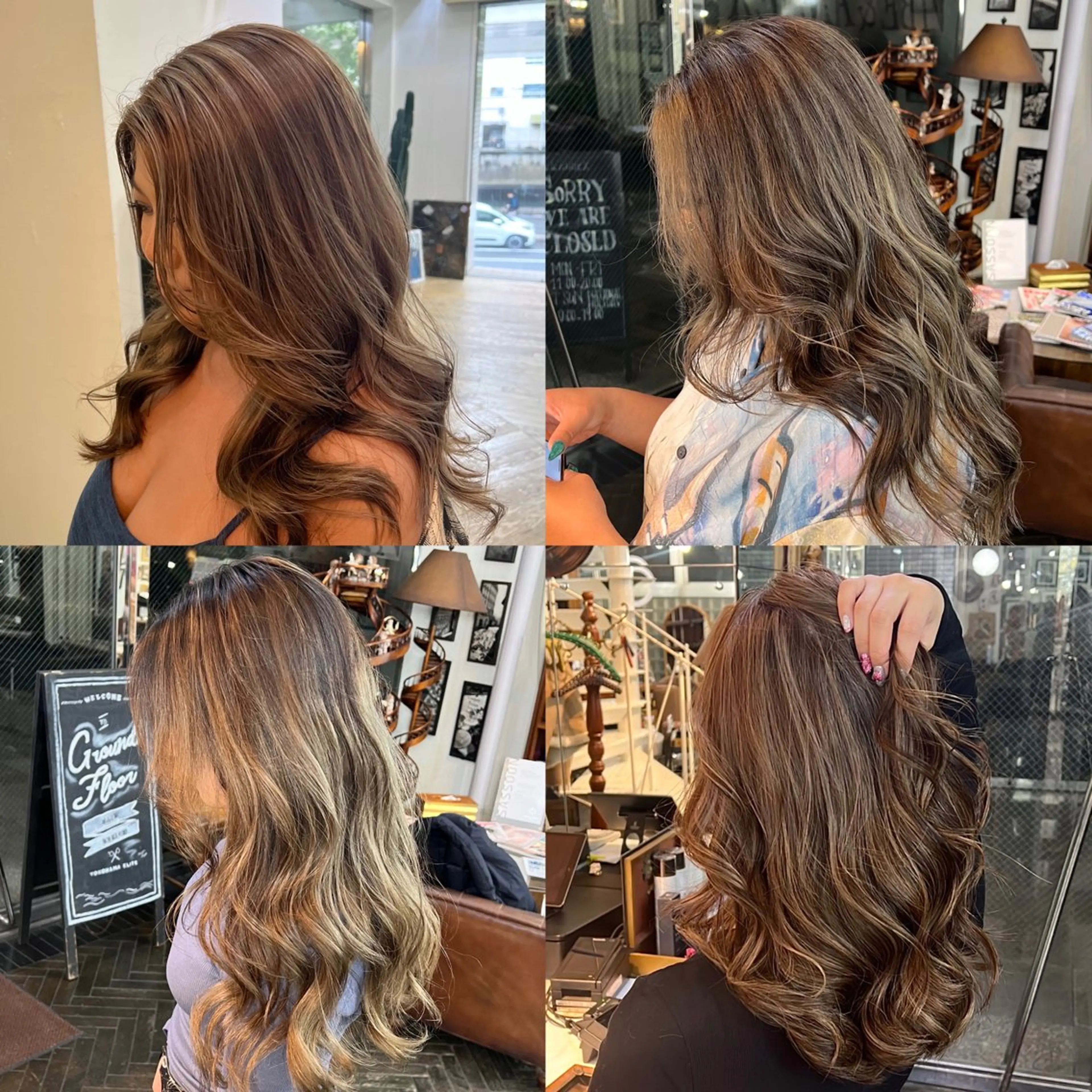 ロング カラー ヘアカラー トリートメント ハイライト/レイヤー /ハイトーン/AOIのヘアスタイル