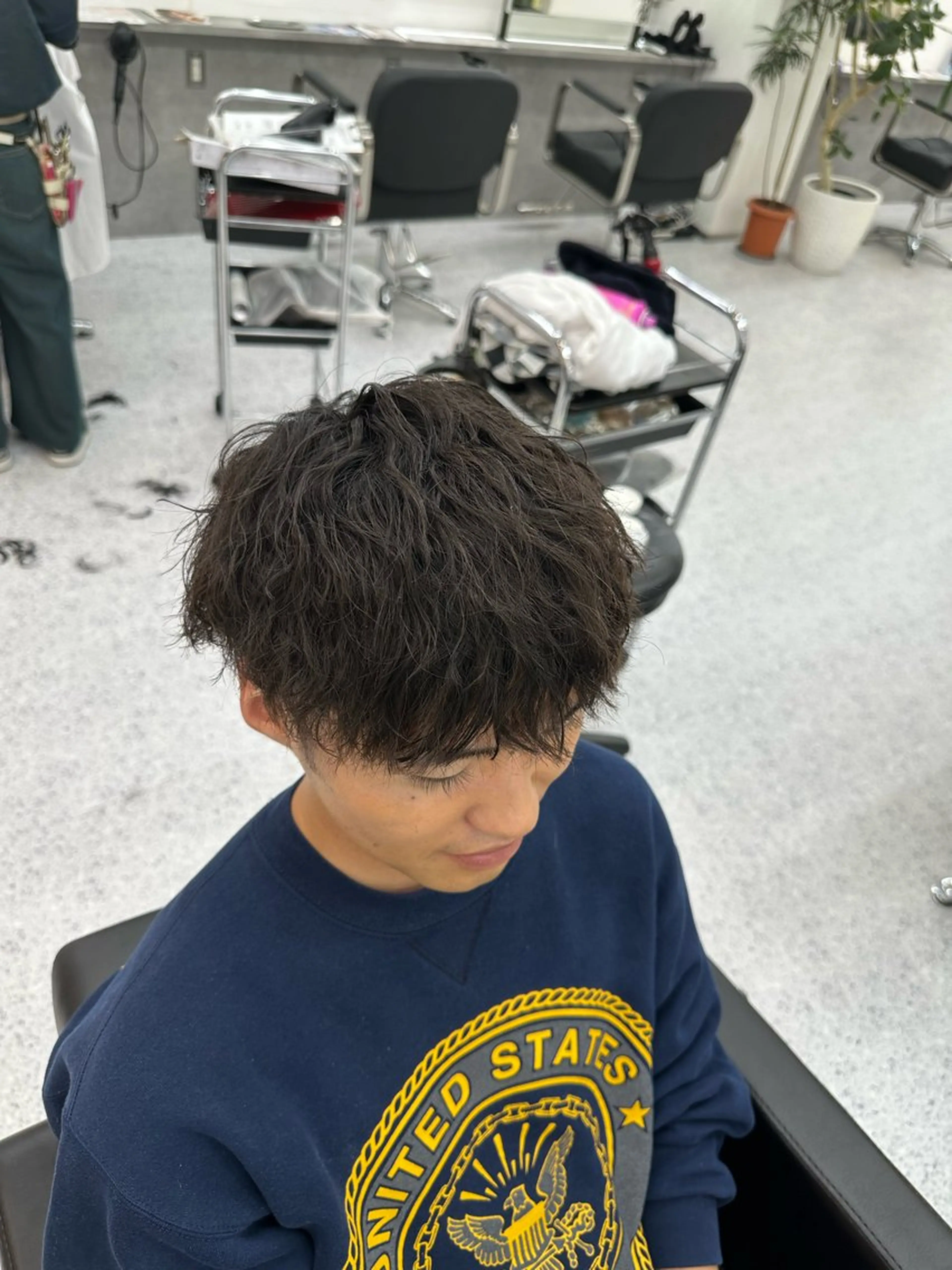 ミディアム カラー ヘアアレンジ カット パーマ 久米 治仁のヘアスタイル