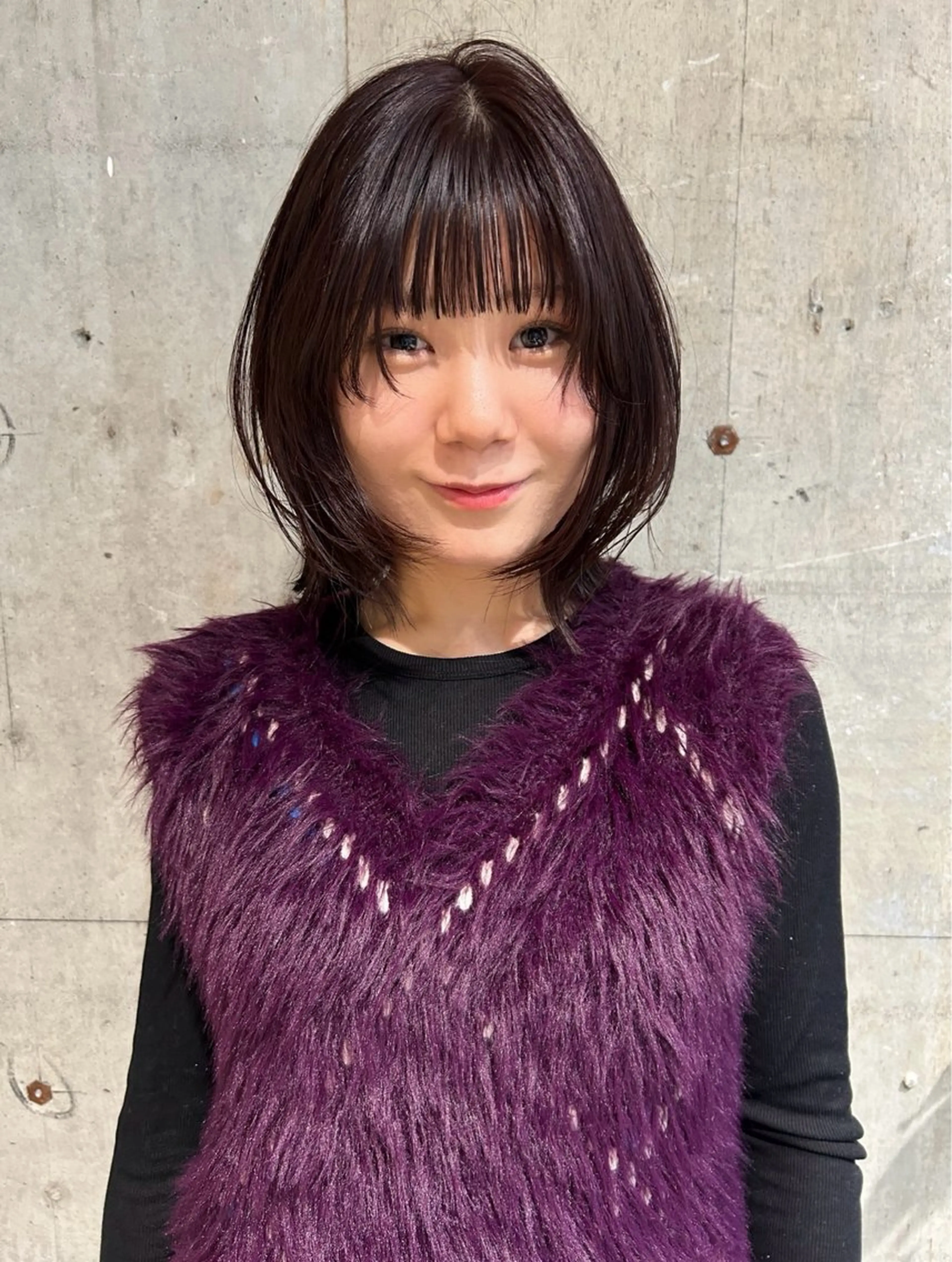 ミディアム カラー ブラウンカラー ピンクカラー ピンクブラウン 顔まわりレイヤー レイヤーカット カット ヘアカラー トリートメント ボブレイヤー/ カラー診断/Amiのヘアスタイル