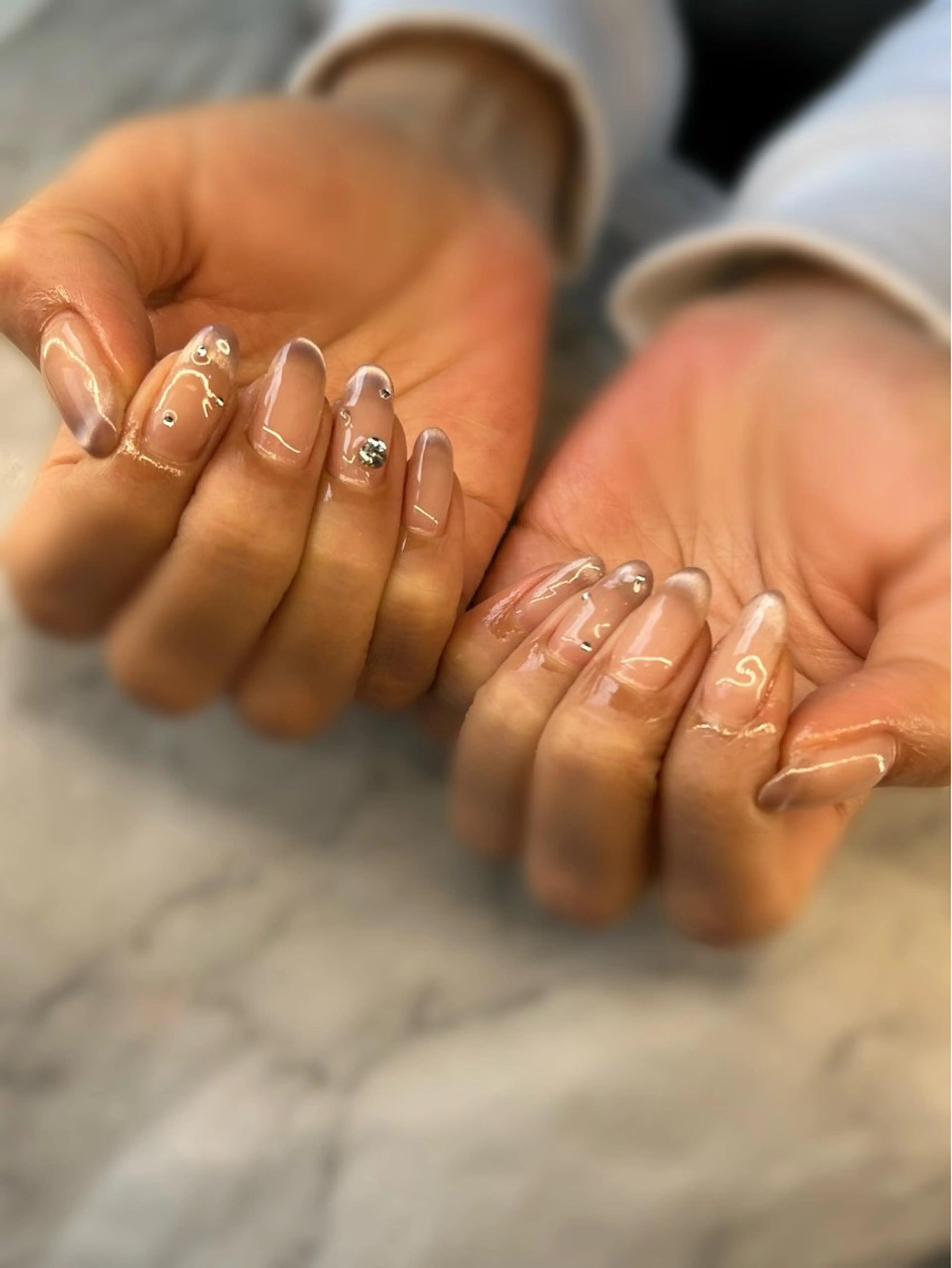 ネイル グラデーション マグネットネイル 長さ出し専門HALE NAIL さとうのネイルデザイン