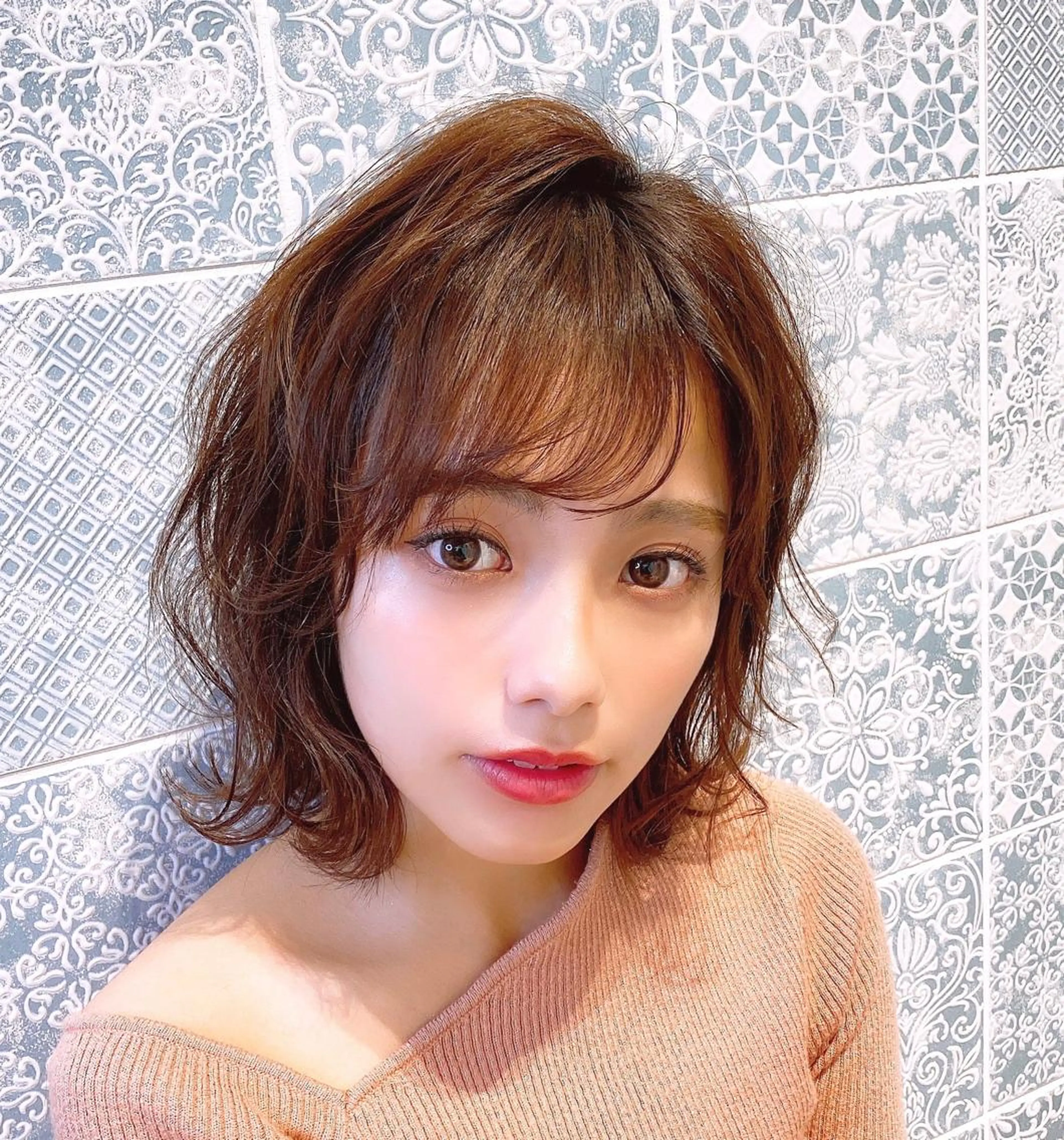 ミディアム カット ヘアカラー トリートメント 🌟モテ髪ショート 🌟店長　津賀涼のヘアスタイル