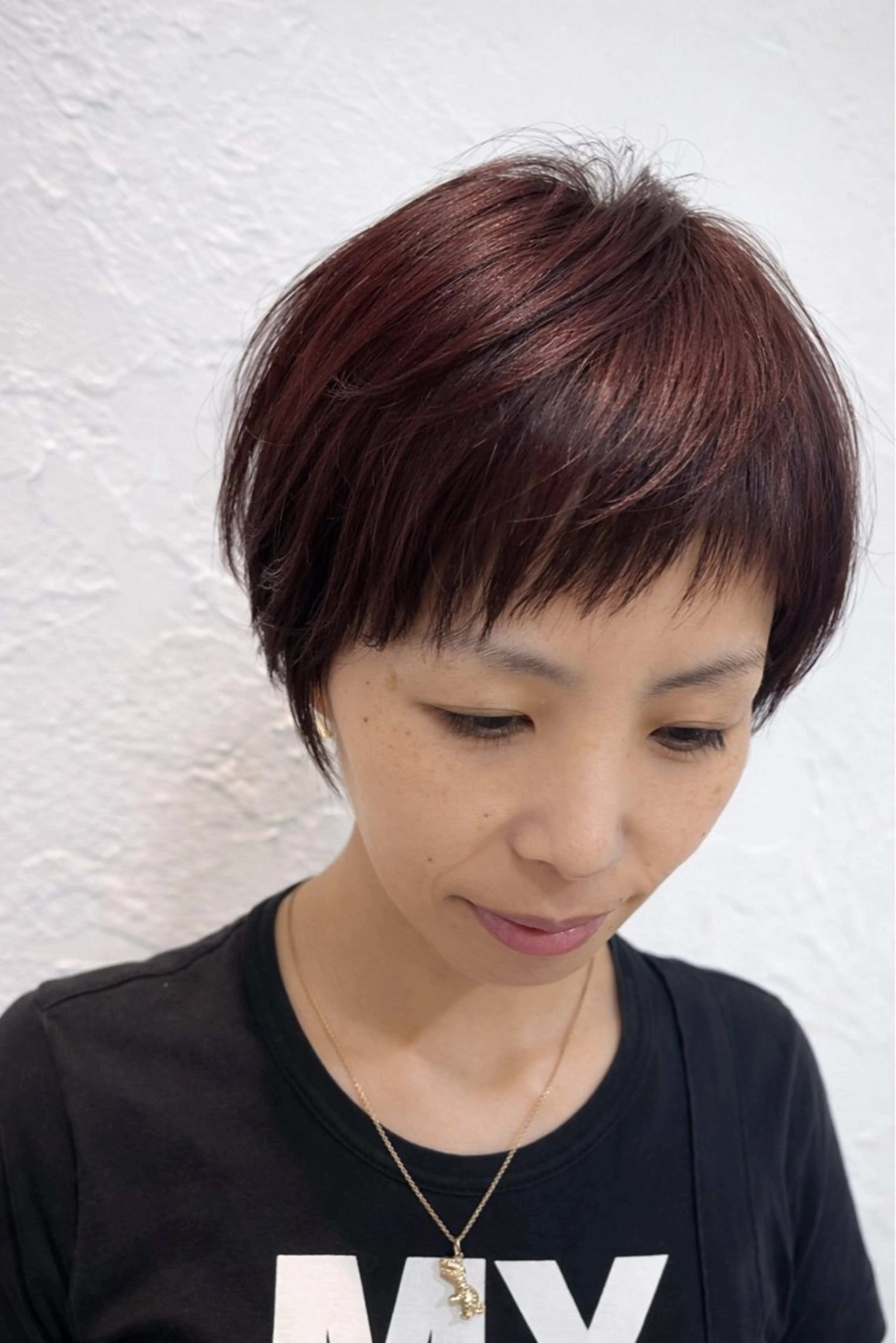 ショート カラー カシス オン眉 ショートヘア 中原由貴 /WILLOW京橋のヘアスタイル