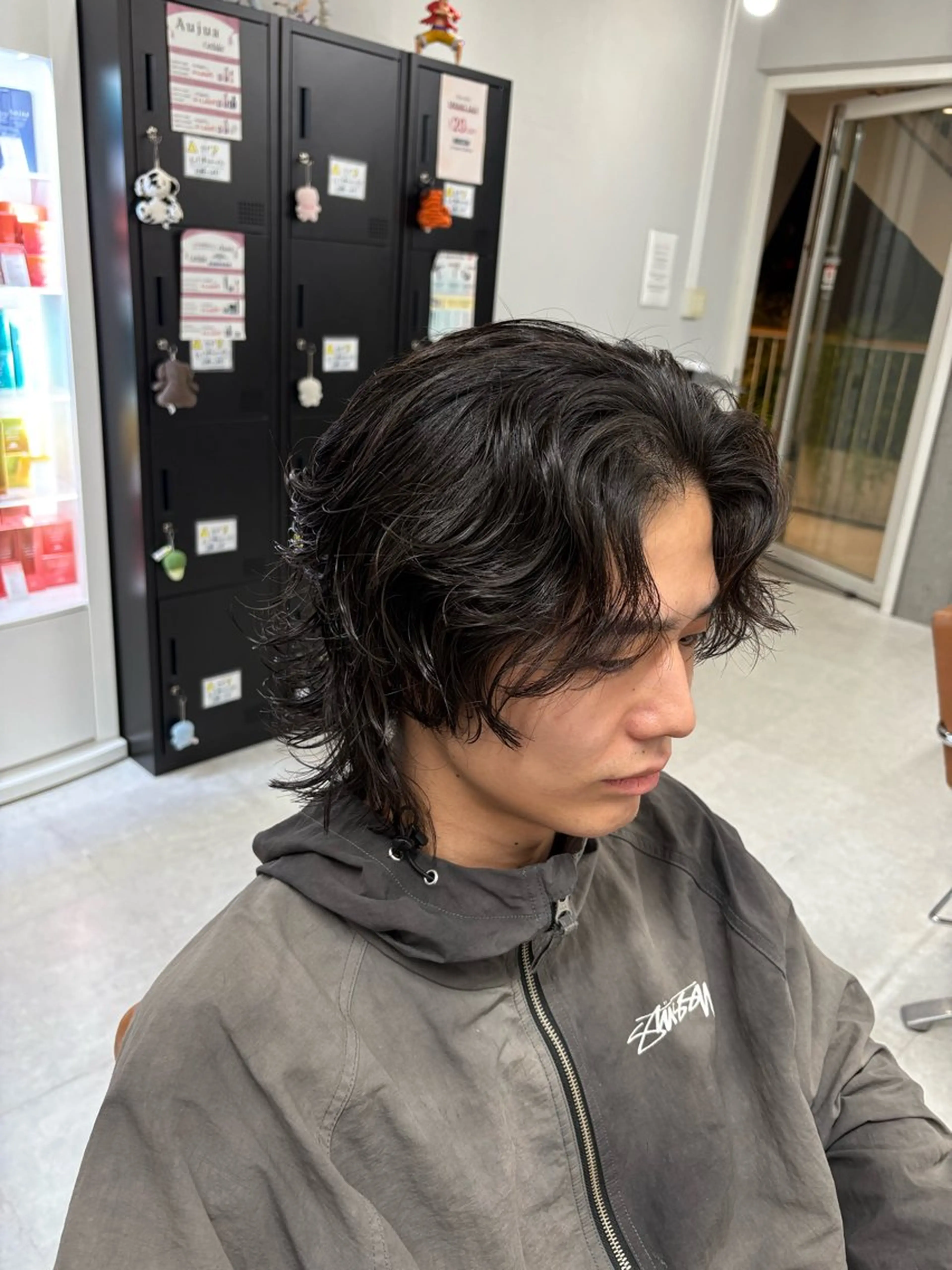 パーマ メンズ メンズパーマ メンズウルフカット ウルフカット メンズパーマ特化 園田　楓莉のヘアスタイル