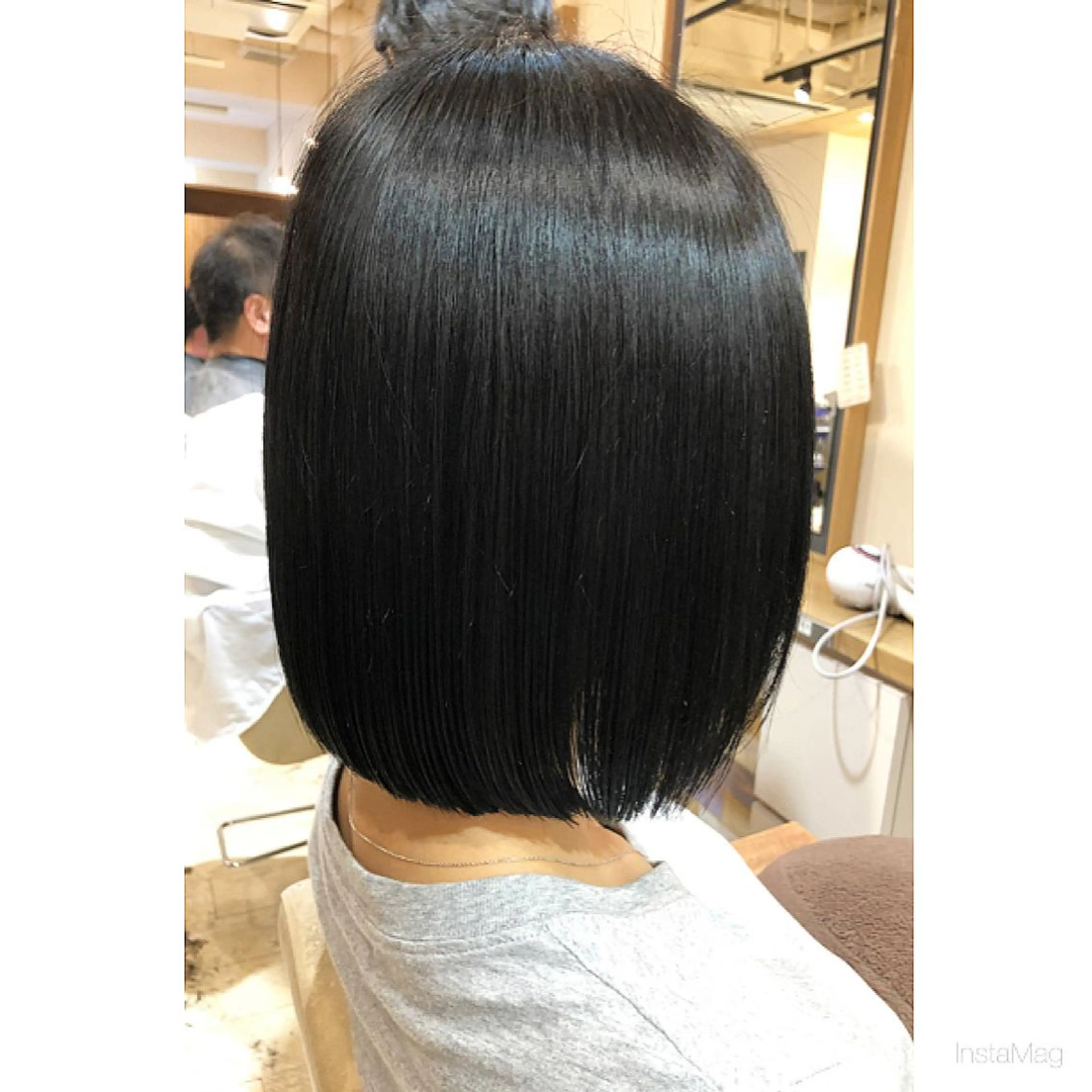 ショート パーマ カット 縮毛矯正 岩間 香純のヘアスタイル