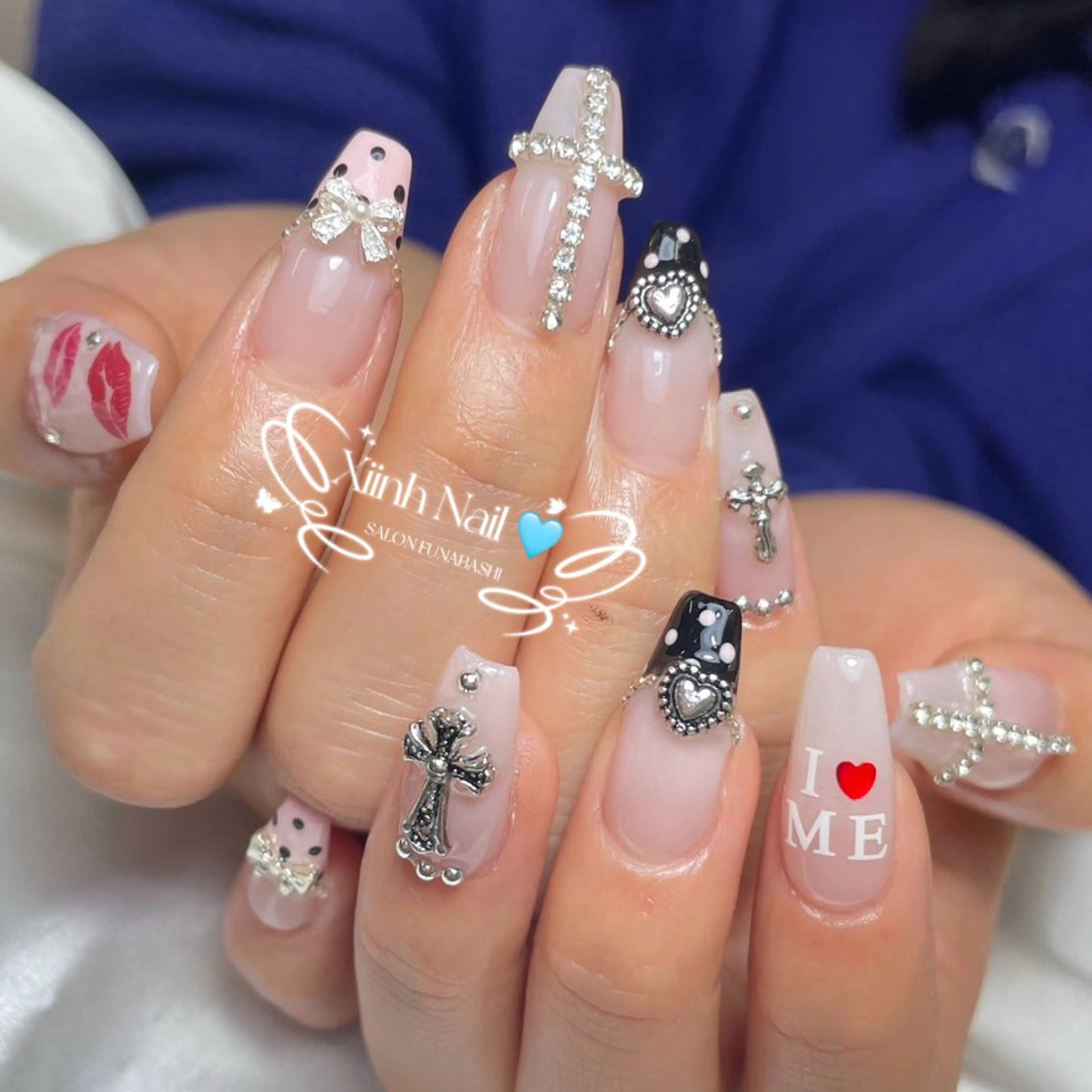 ネイル チークネイル 桜ネイル 長さ出し フットネイル ジェルネイル ハンドネイル XIINH NAIL SALONのネイルデザイン
