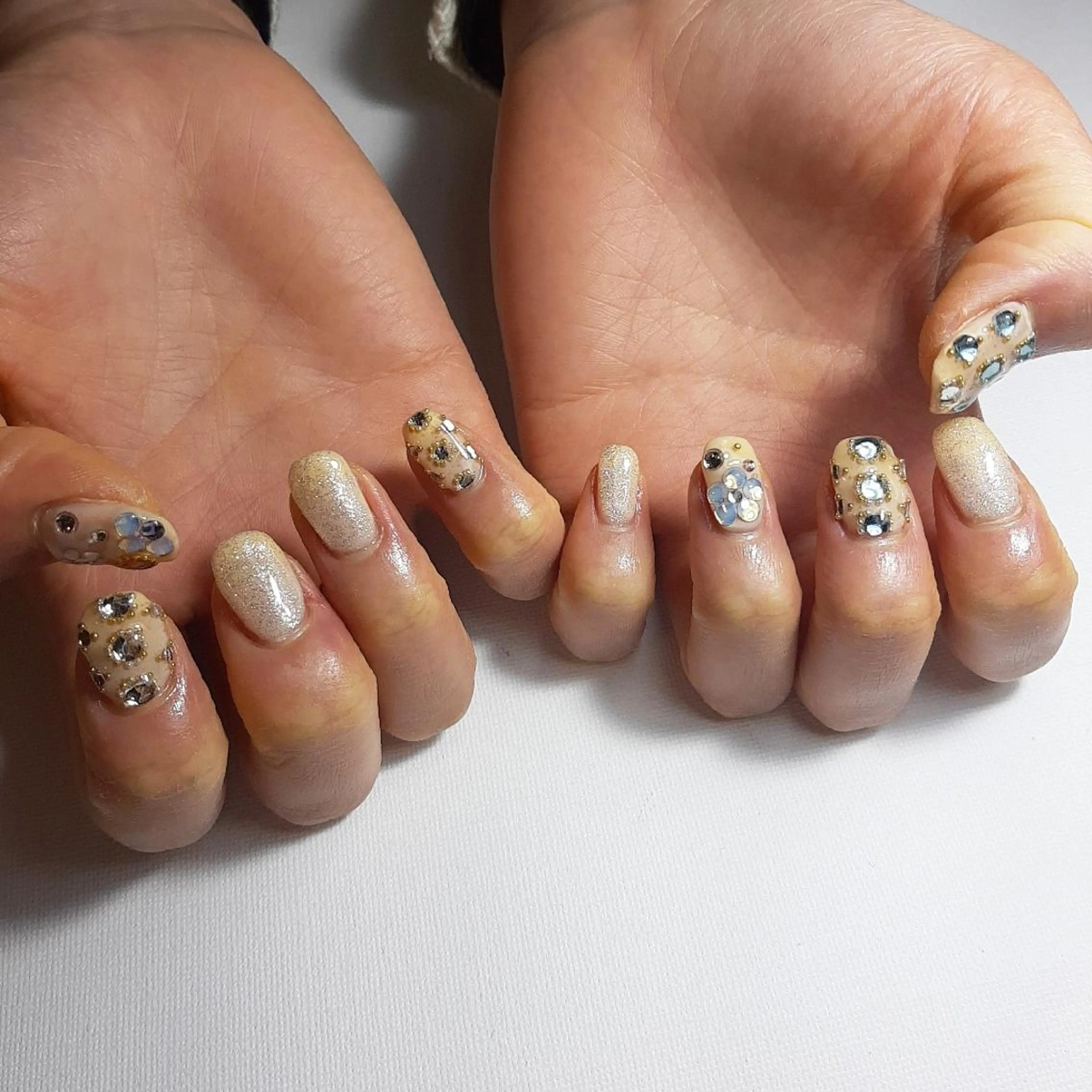 ネイル フラワーネイル グラデーション ストーンネイル owlnail /持込みデザイン専門のネイルデザイン