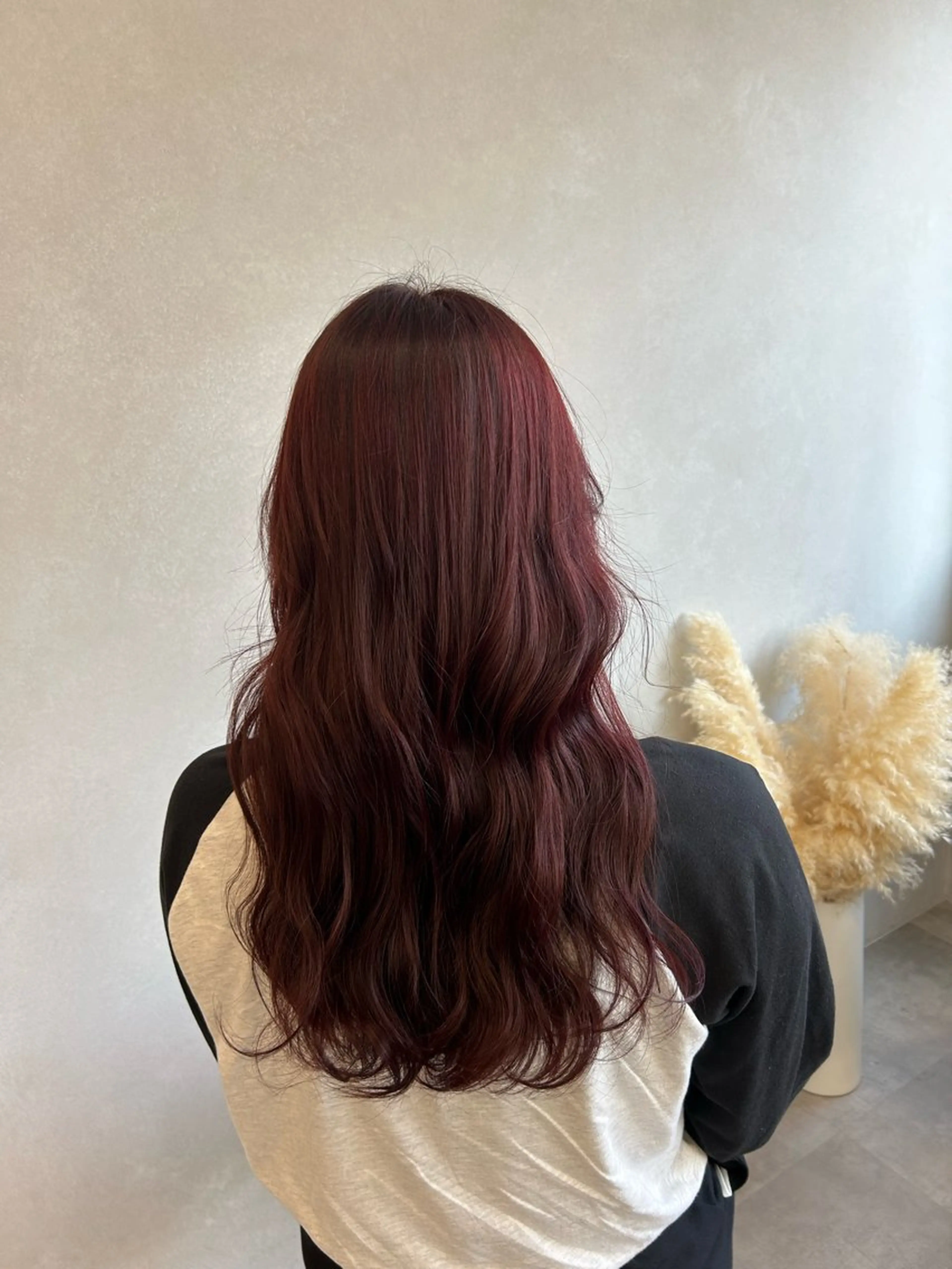 ロング カラー レッドカラー 暖色･似合わせカラー (廣石沙英🎀)のヘアスタイル