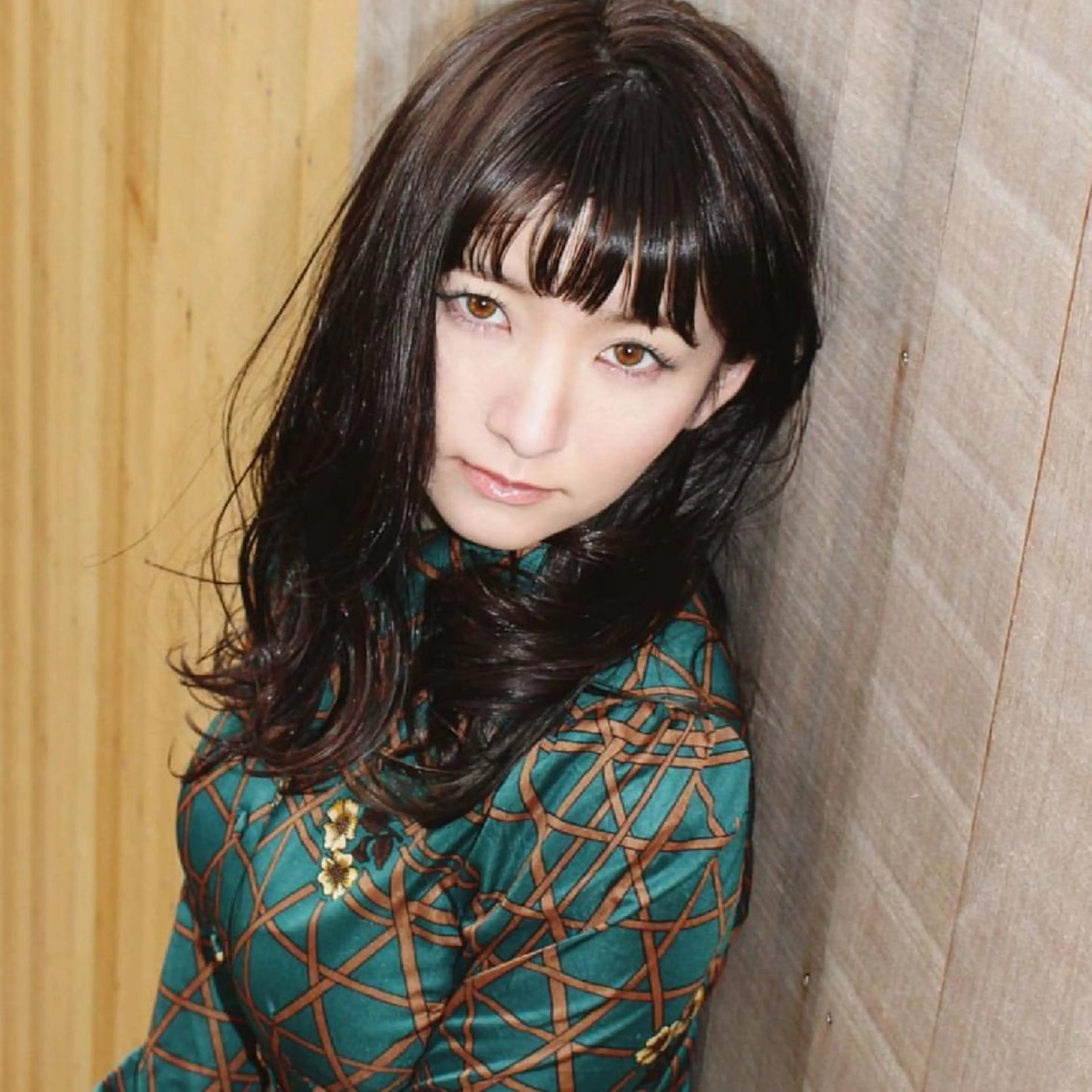 セミロング カラー カット ヘアカラー トリートメント 韓国レイヤー柔らかい 地毛風縮毛矯正／マツのヘアスタイル