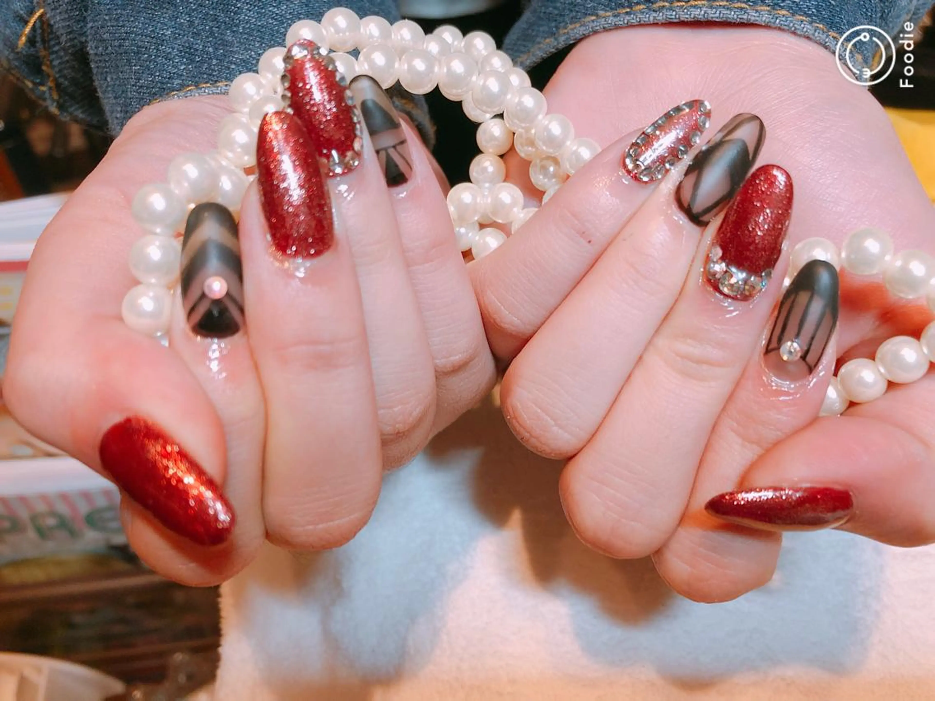 ミディアム ネイル 長さ出し専門 nynaのネイルデザイン