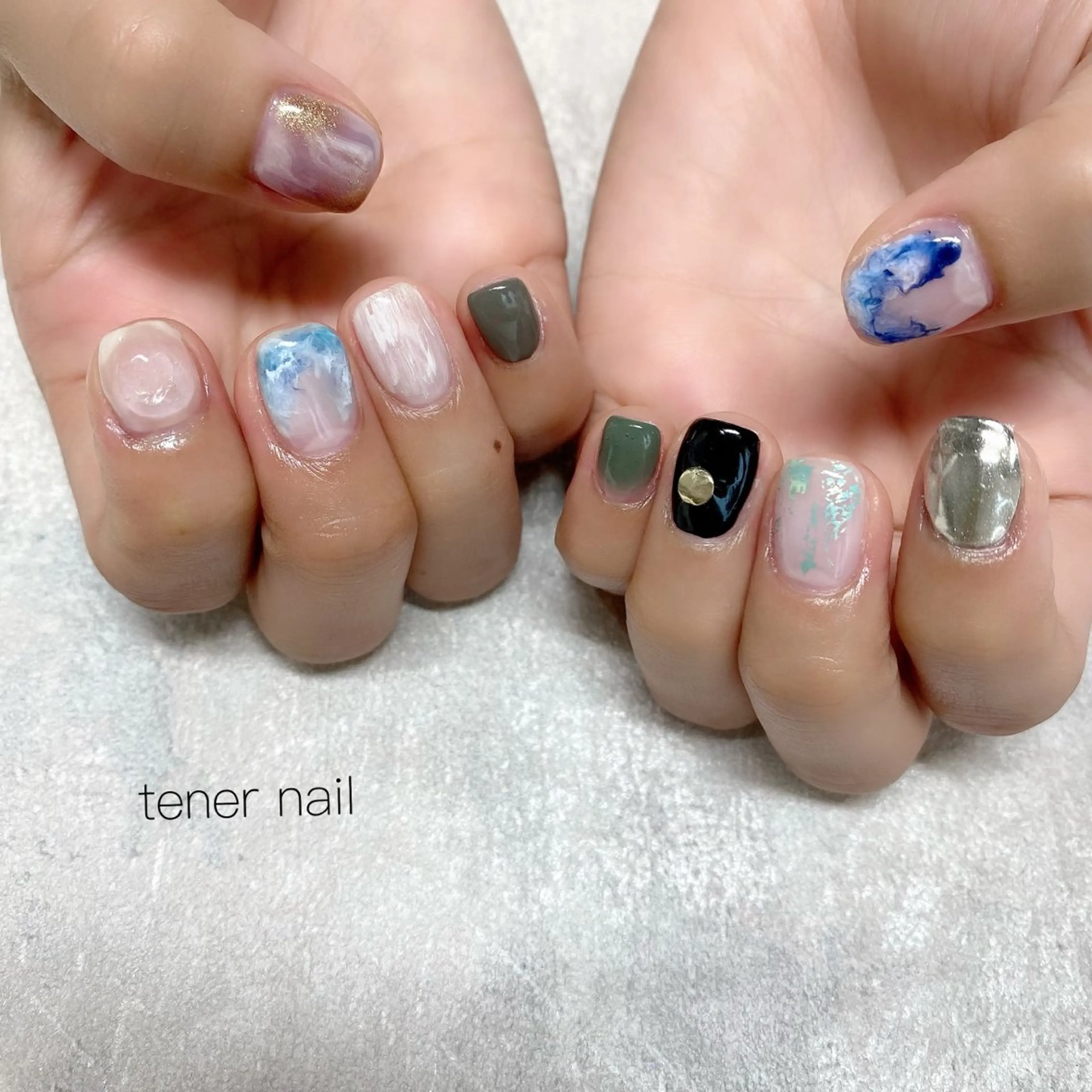 ネイル アートネイル ニュアンスネイル ハンドネイル テネルネイル tener nailのネイルデザイン