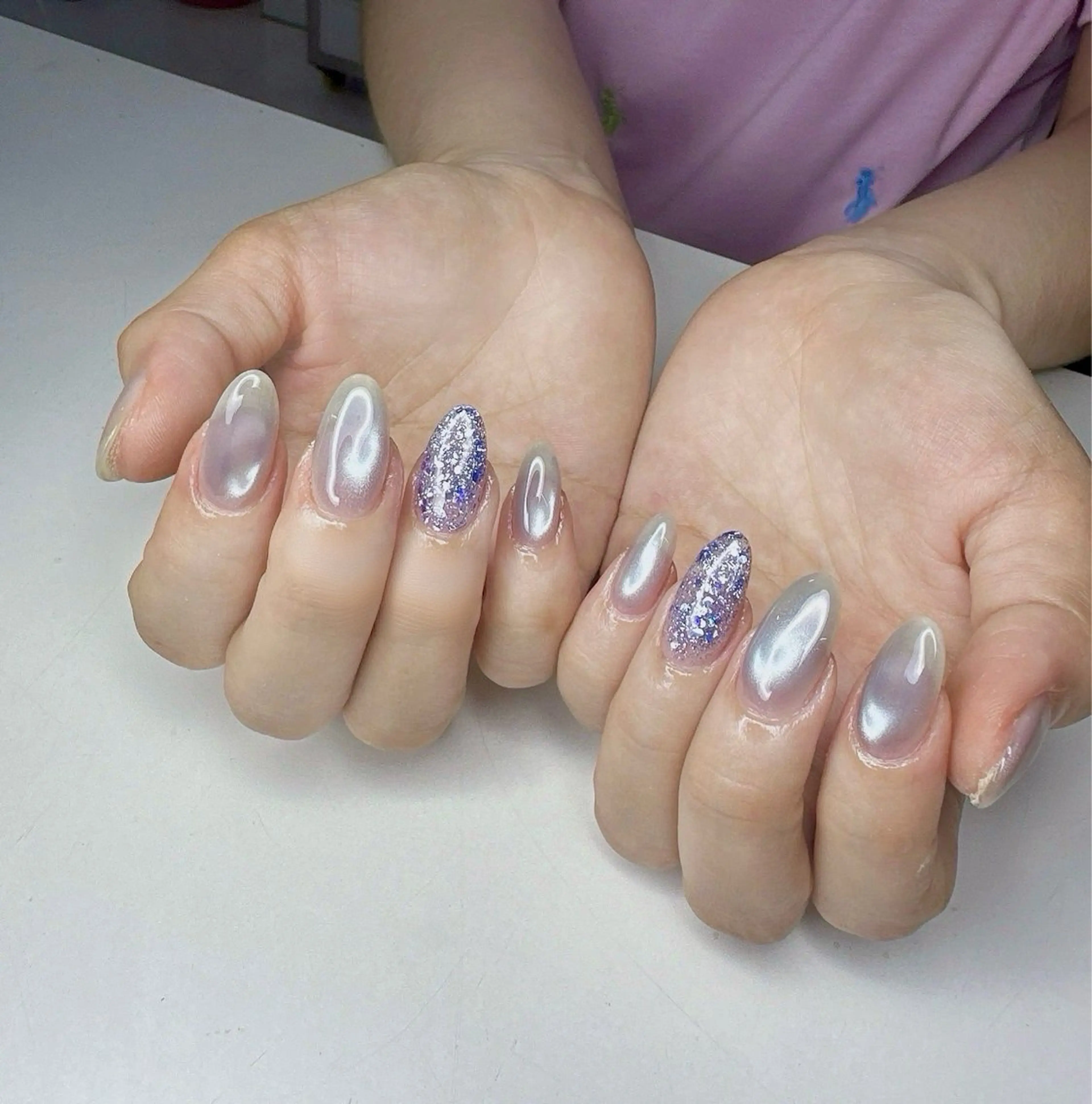 ネイル ジェルネイル キラキラネイル 韓国ネイル 持ち込み パラジェル ハンドネイル ハンドケア Pham Thu Trangのネイルデザイン