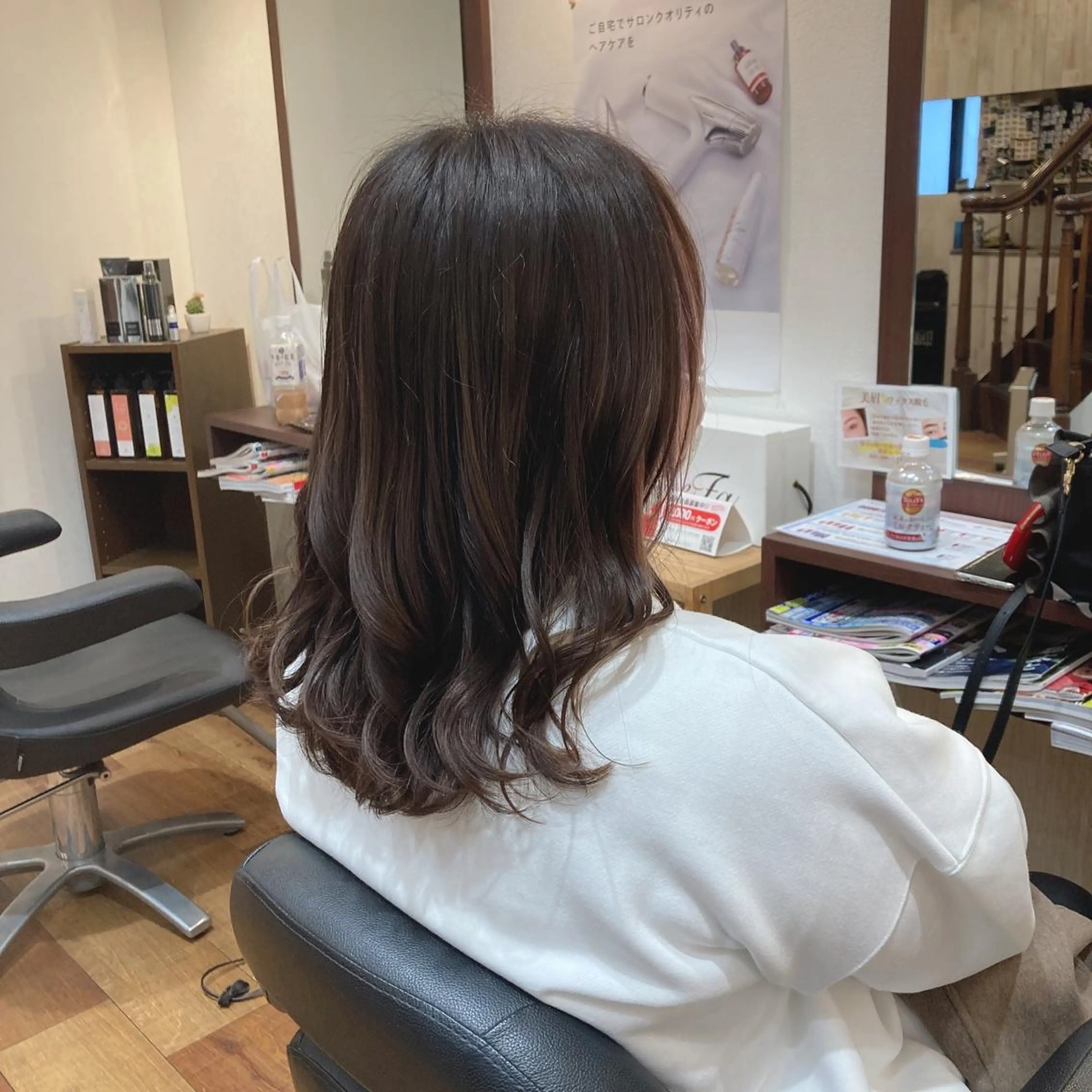 ミディアム 髪質改善カラー 縮毛矯正🤍辻桃加のヘアスタイル