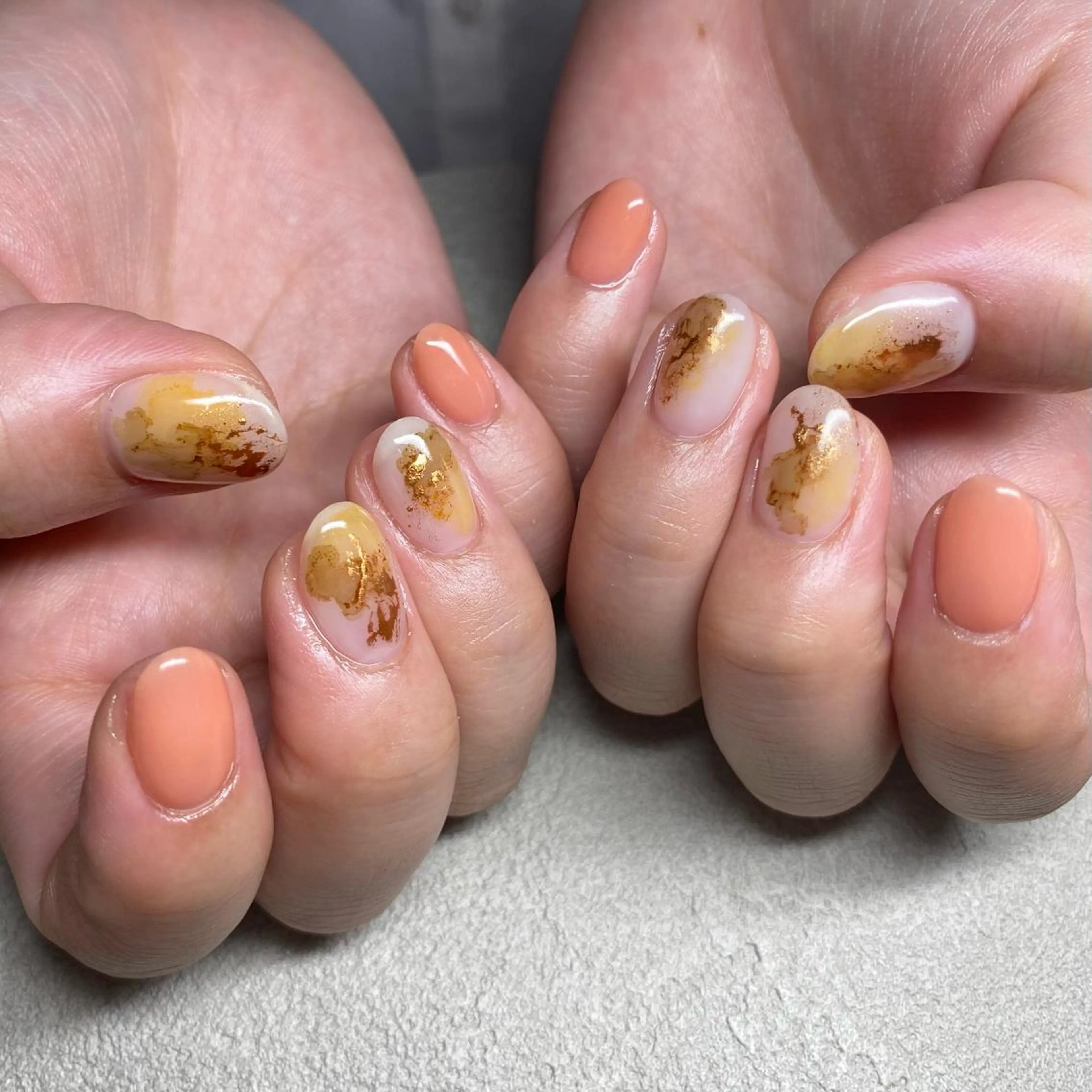 ネイル アートネイル ニュアンスネイル 冬ネイル ハンドネイル 山田 貴子のネイルデザイン