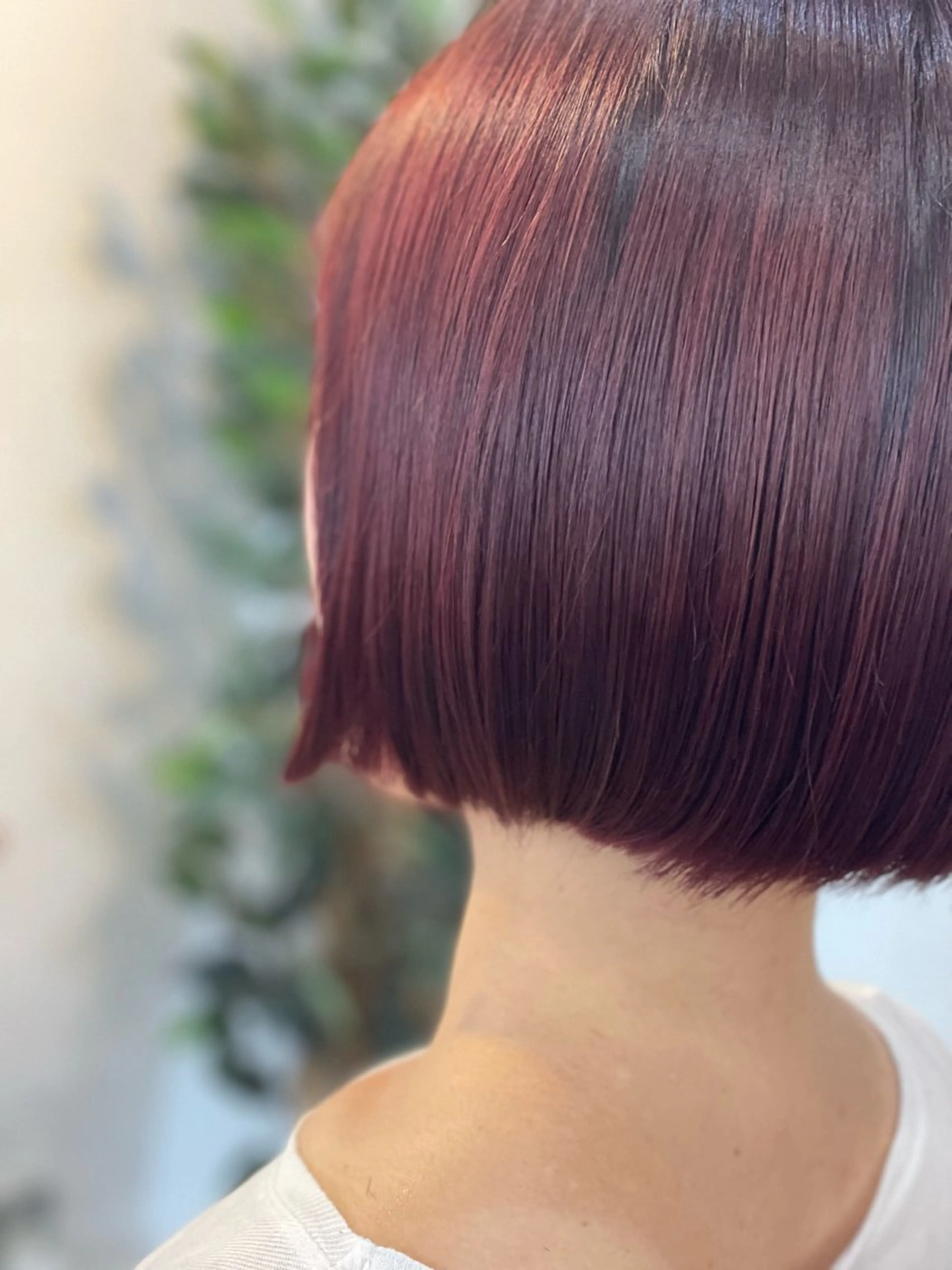 カラー レッドカラー ボブ ヘアカラー トリートメント セシルヘアー神戸元町 MANAMIのヘアスタイル