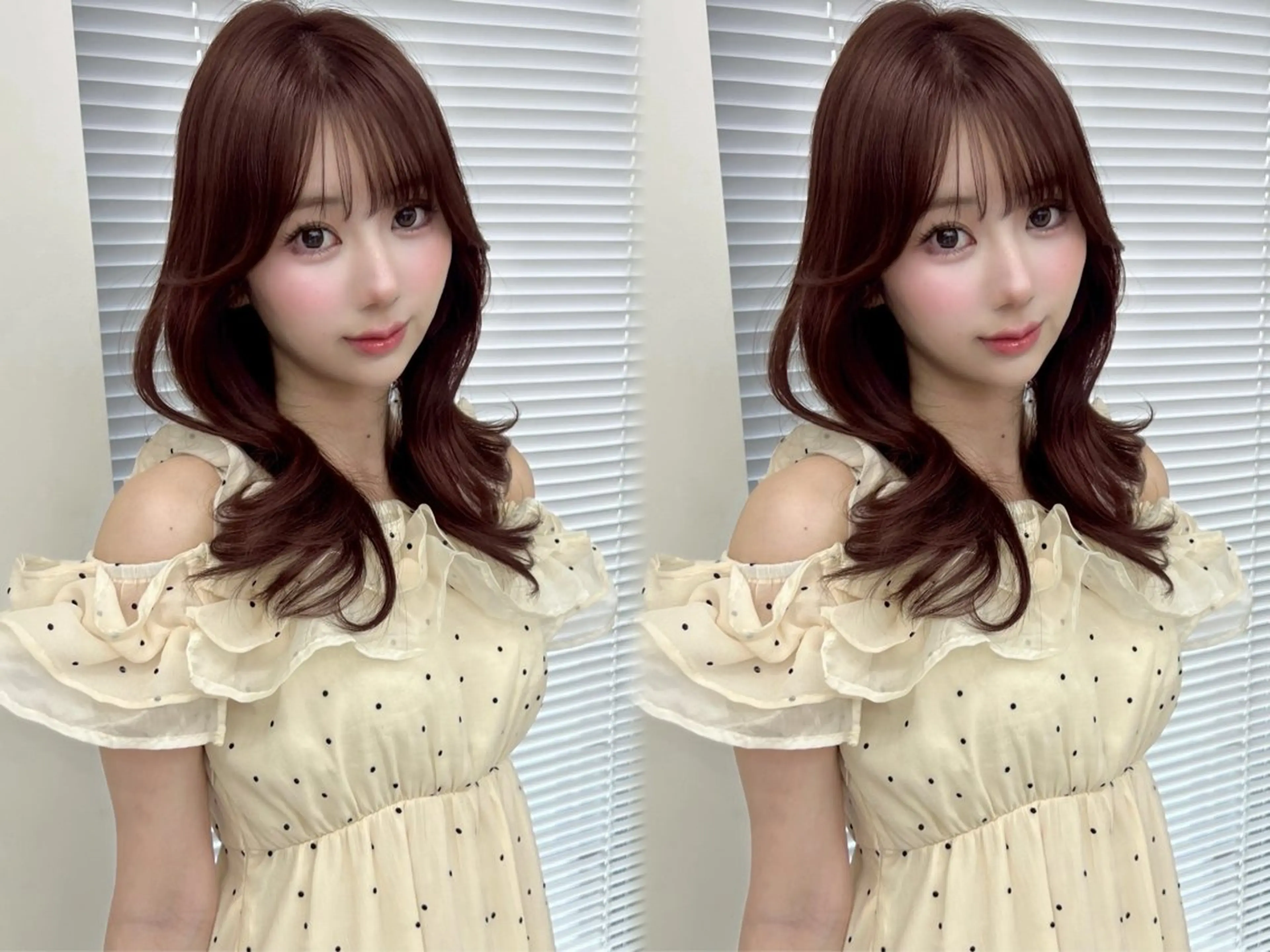 セミロング カラー ブラウンカラー 顔周りカット 学生 韓国風ヘア レイヤーカット カット ヘアカラー トリートメント 海外風レイヤー🎀 新宿MOMOKA🍑のヘアスタイル