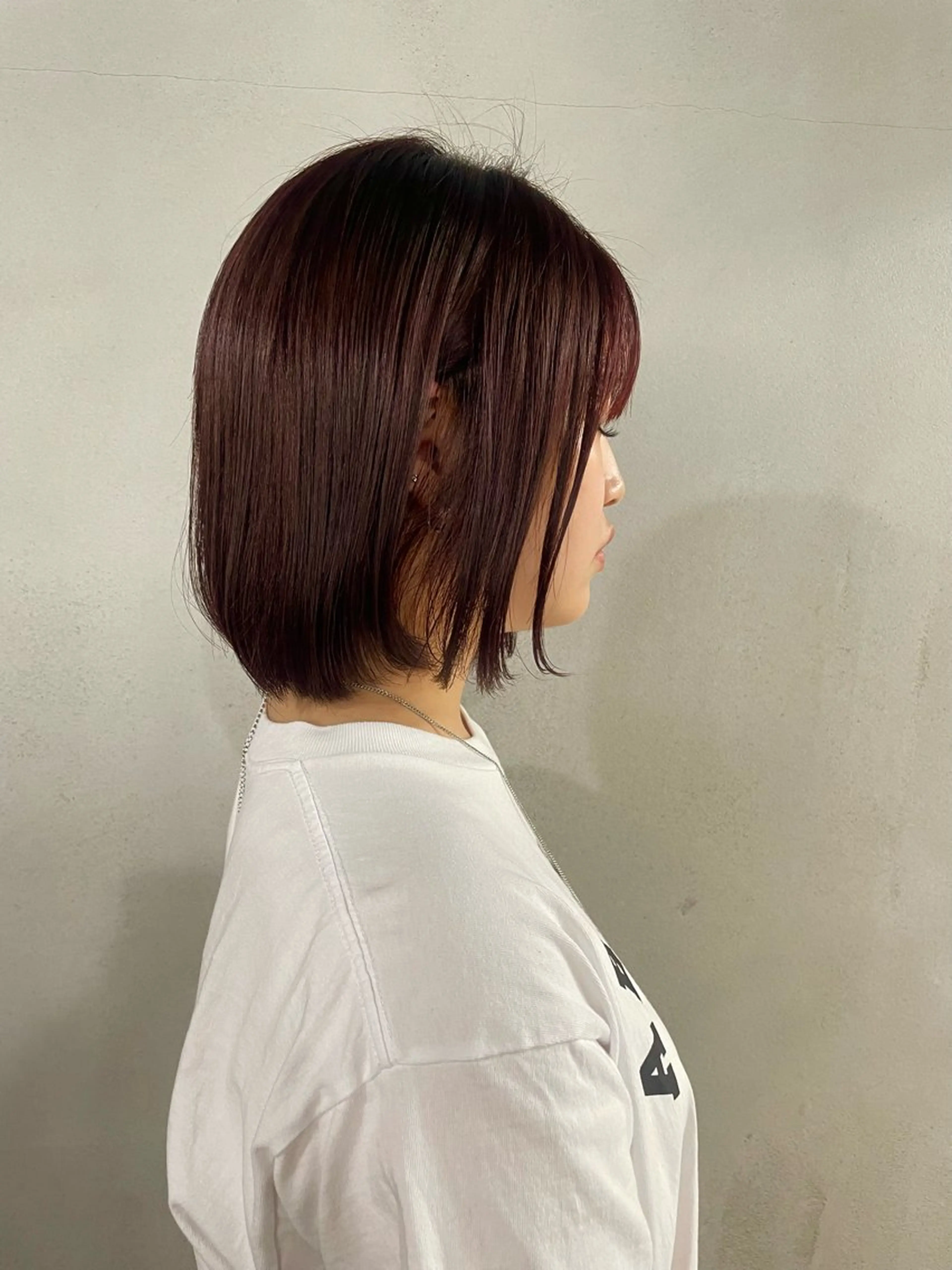 カラー ボルドーカラー ヘアカラー トリートメント #tag 田島 純奈のヘアスタイル