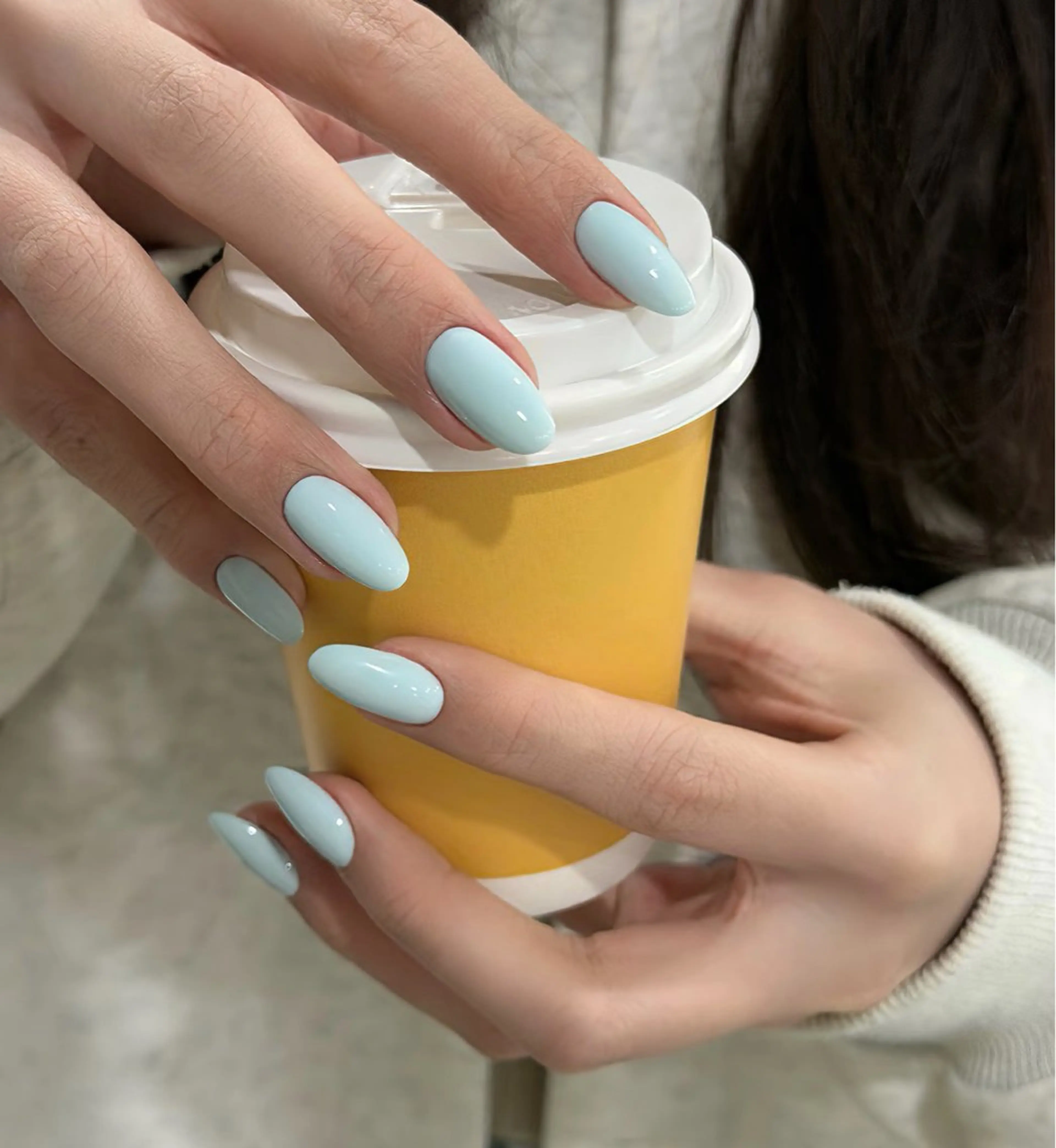 ネイル フレンチネイル キラキラネイル 韓国ネイル シンプルネイル ワンホンネイル ハンドネイル MEI Nailのネイルデザイン