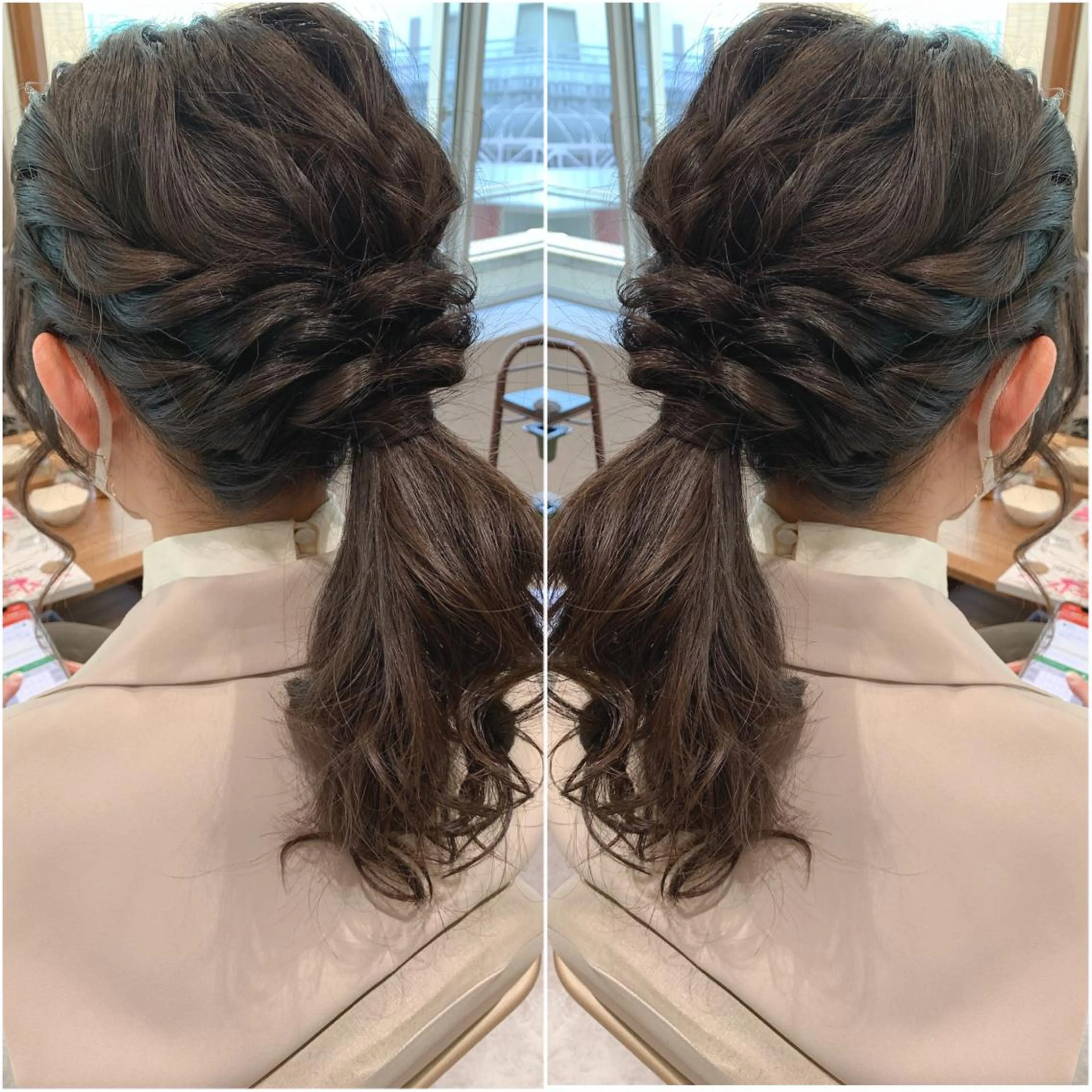 セミロング ヘアアレンジ ヘアセット rita atelier 【リタ】所属・韓国hair🦋 Nanaのヘアスタイル