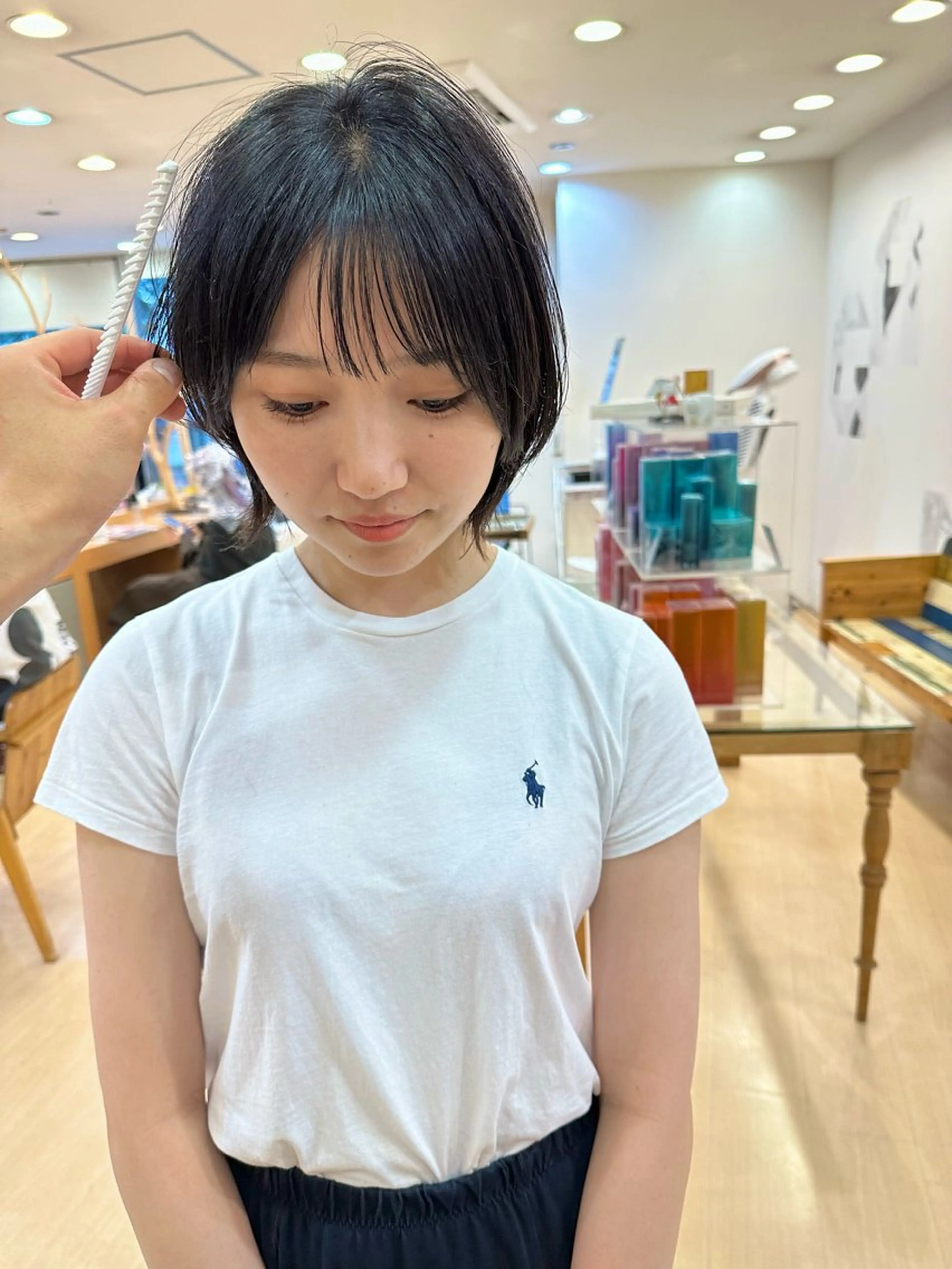 ショート カラー ボブ 顔周りカット レイヤーカット カット Gardenhair 小笠原篤矢ショートのヘアスタイル