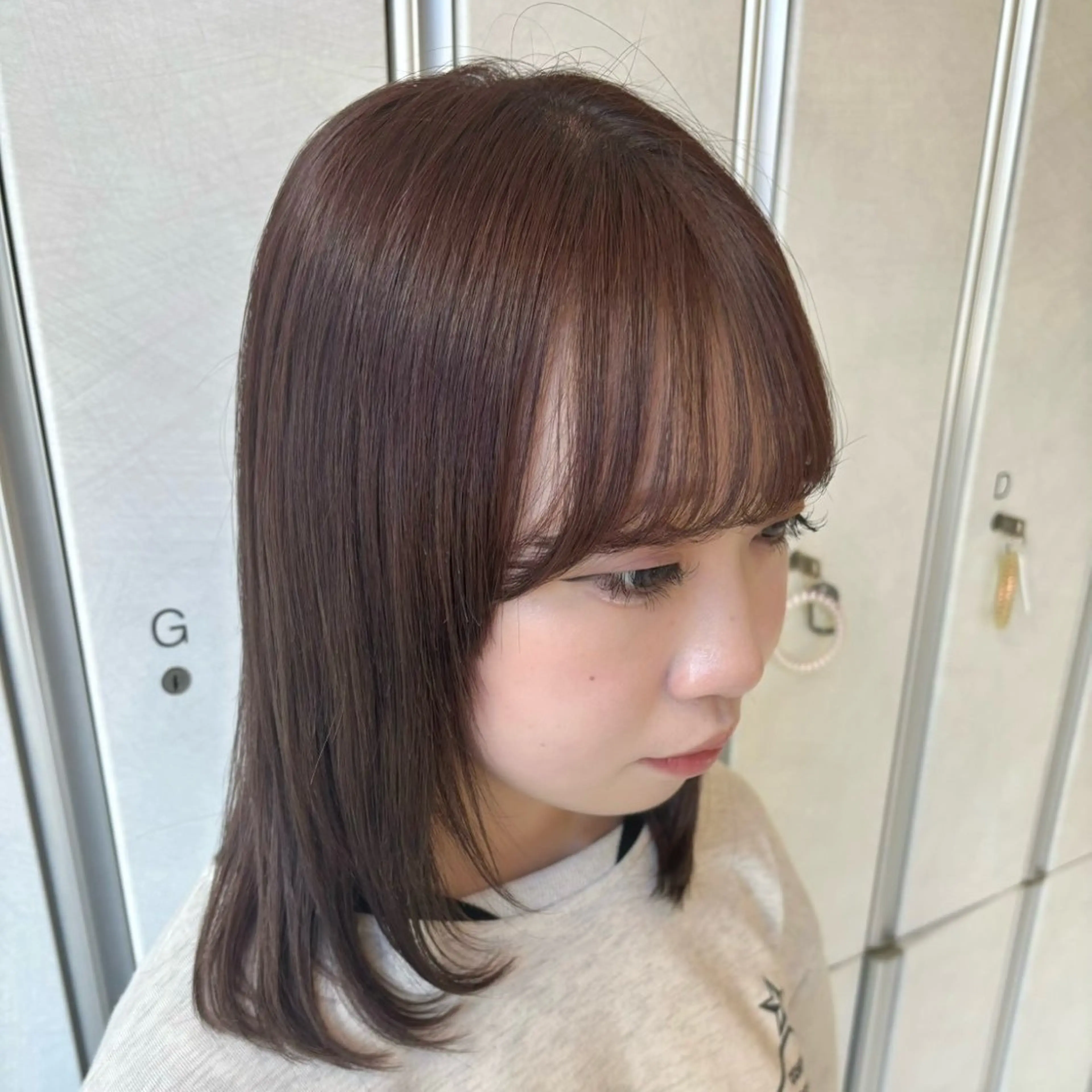 ミディアム レイヤーカット カット ヘアカラー トリートメント ボブ/レイヤー/透明 感カラー/Dai🌿のヘアスタイル