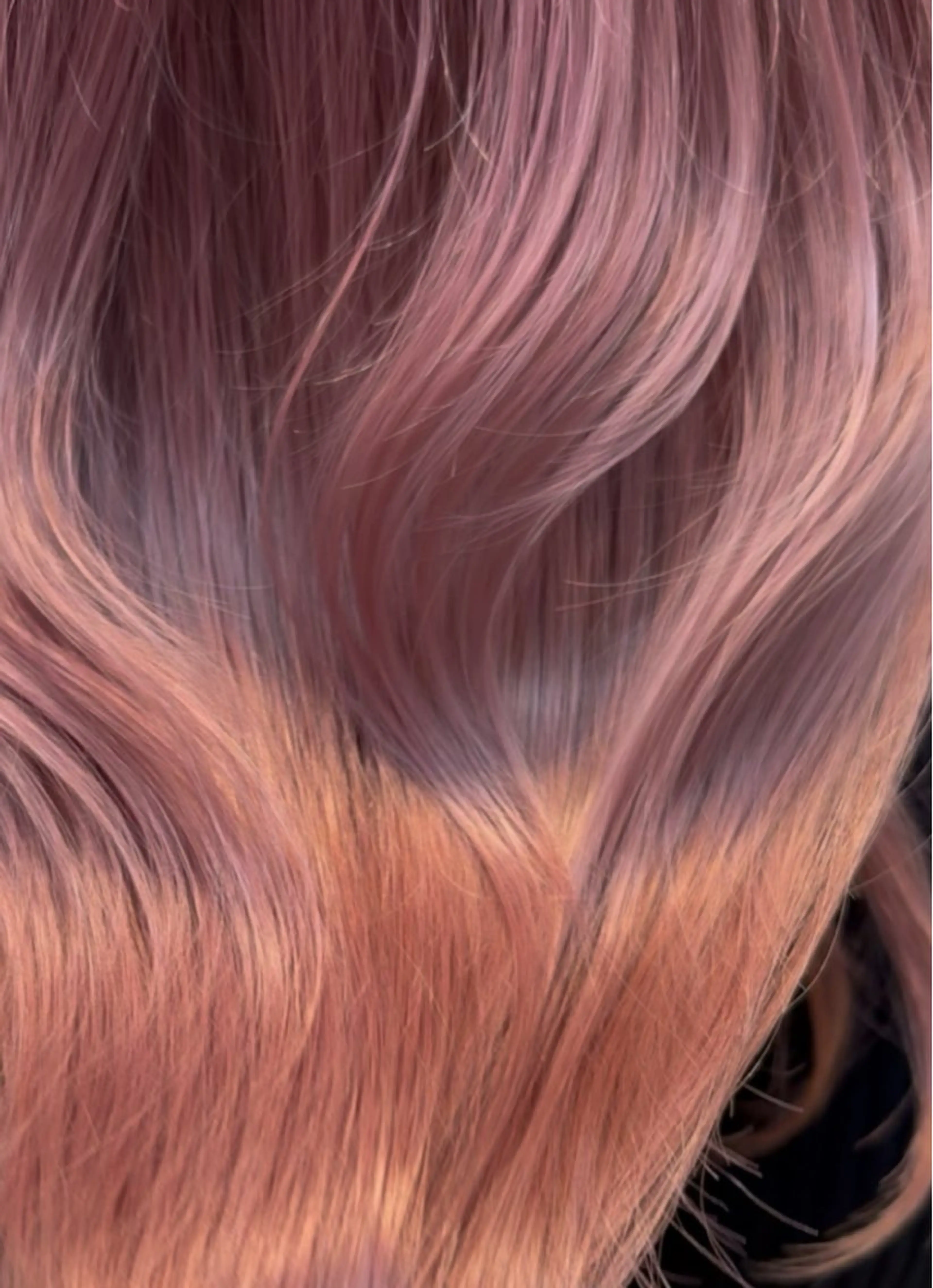 ロング カラー ブリーチ ピンクカラー ヘアカラー トリートメント 韓国ヘア/透明感 カラー/KANAのヘアスタイル