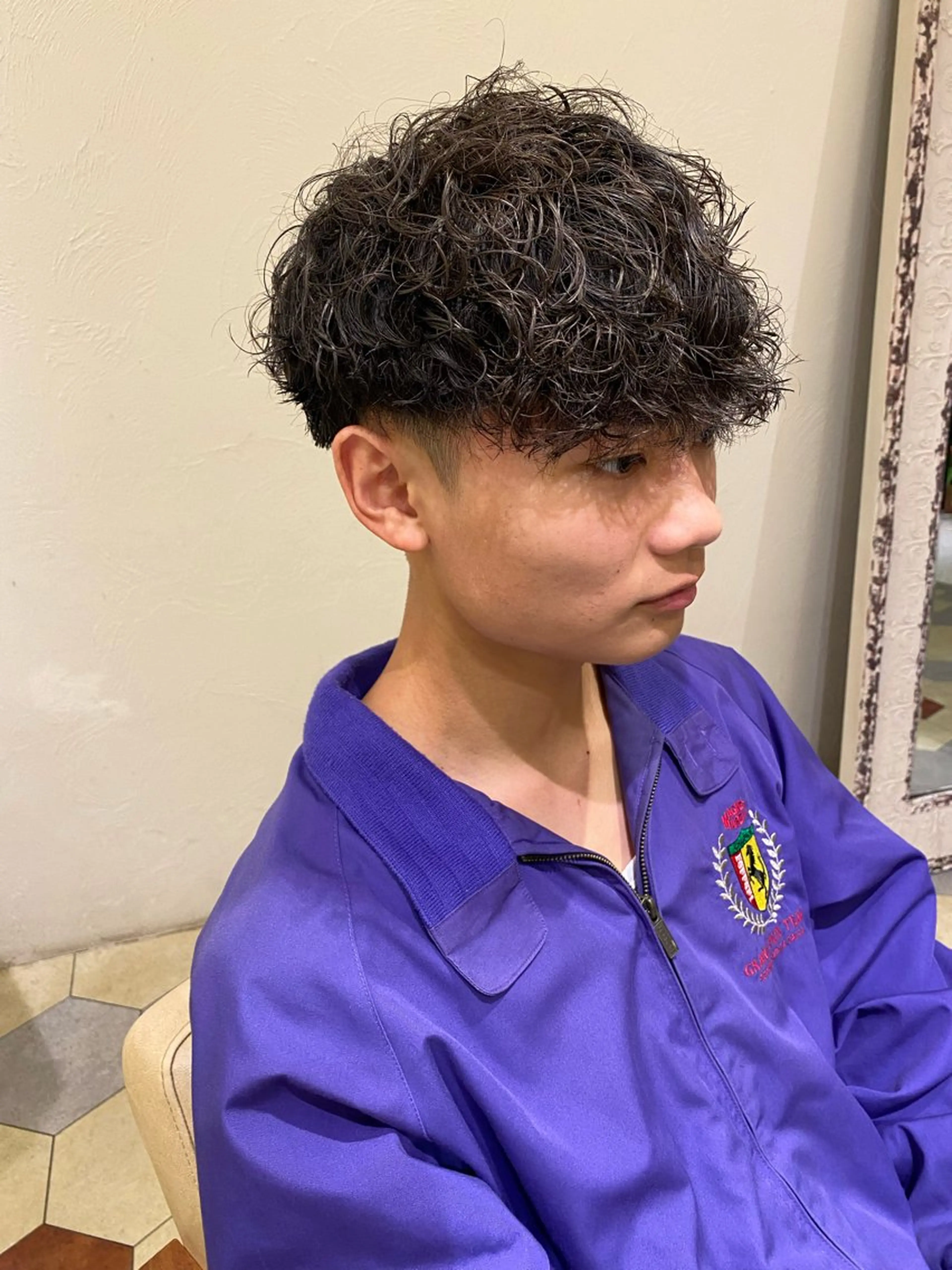 パーマ メンズ カット パーマ 菊池大一 溝の口パーマのヘアスタイル