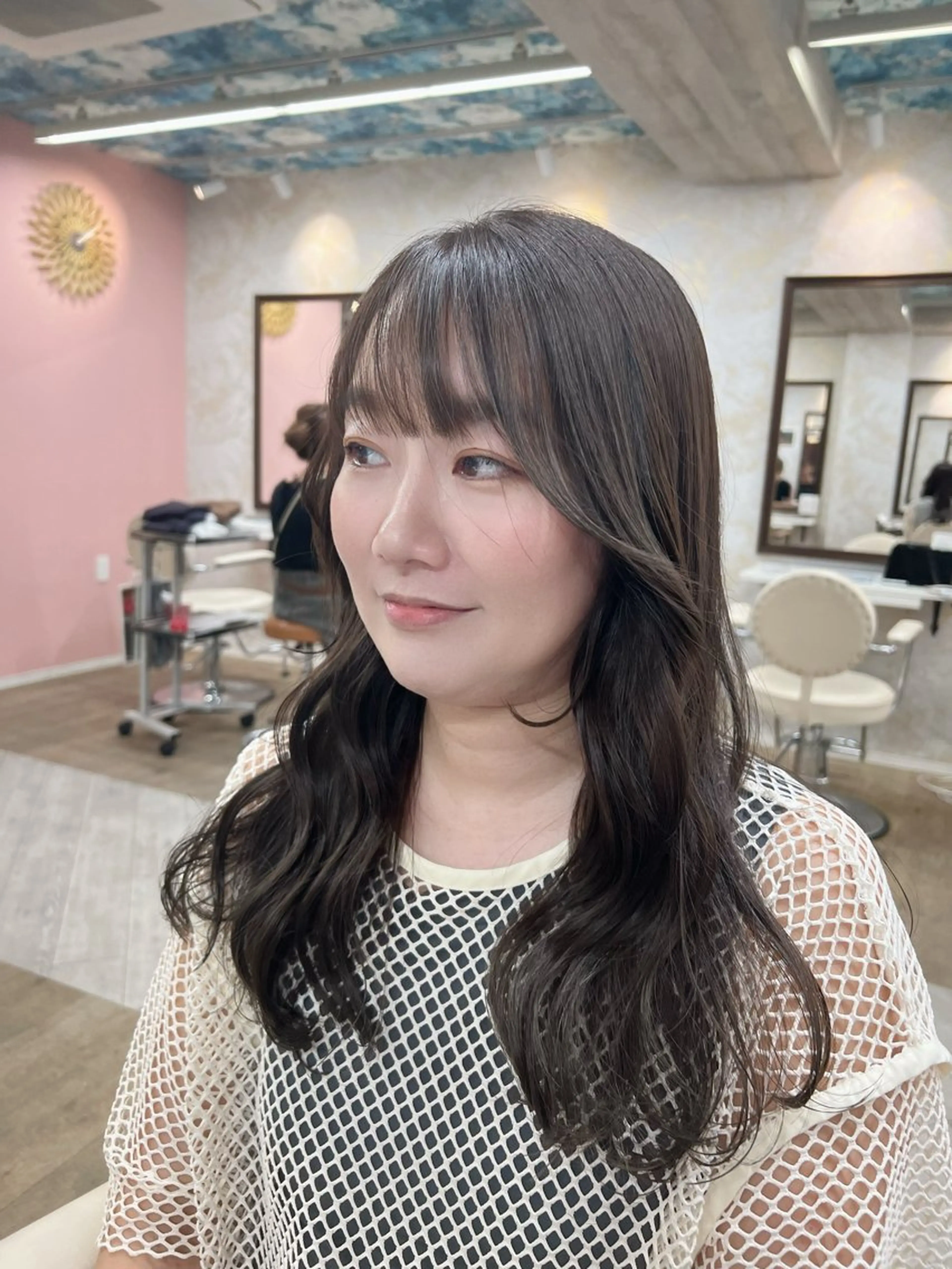 セミロング カット ヘアカラー トリートメント 髪質改善/ メンズカット・パーマのヘアスタイル