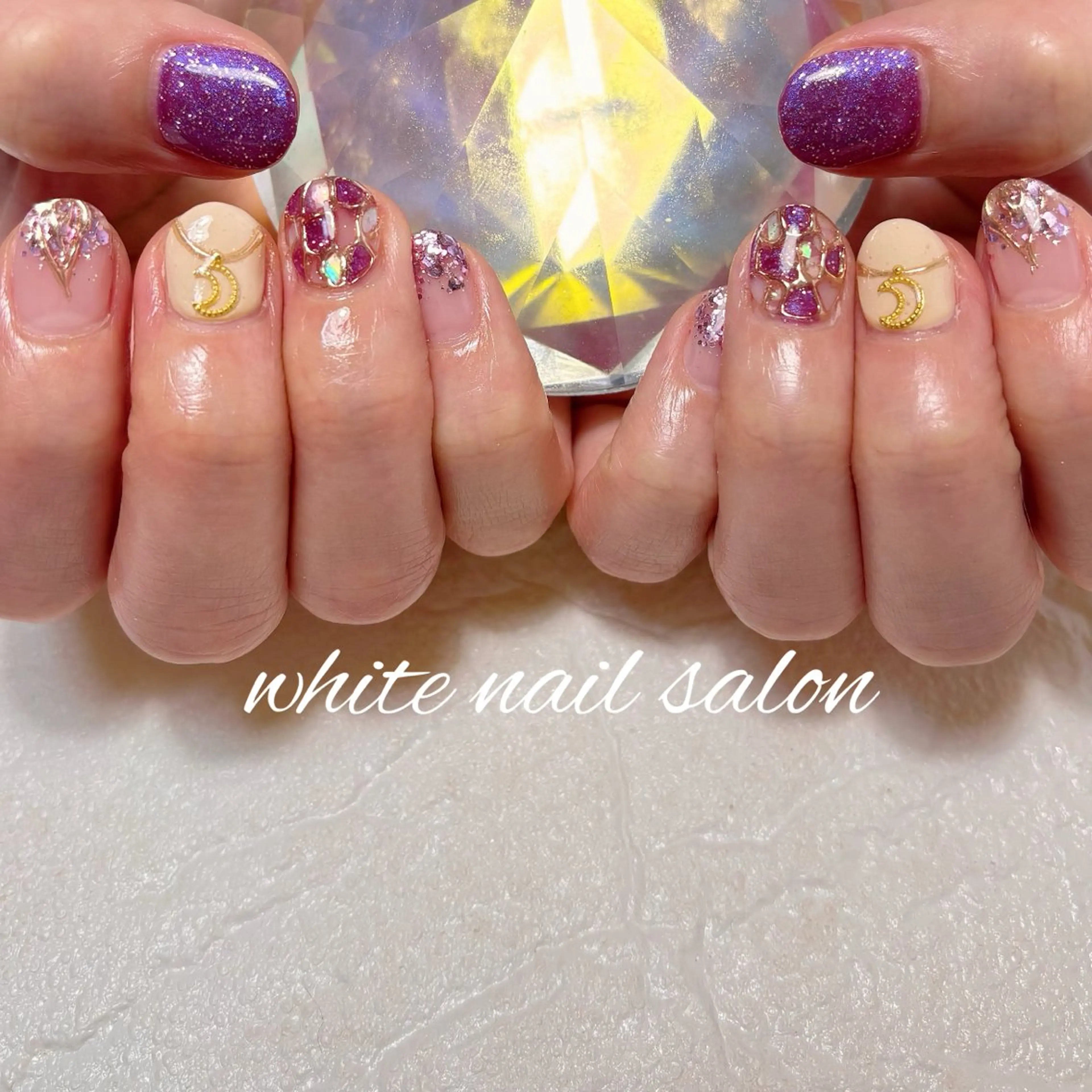 ネイル フットネイル ラメ(グリッター) ハンドネイル white nail salonのネイルデザイン