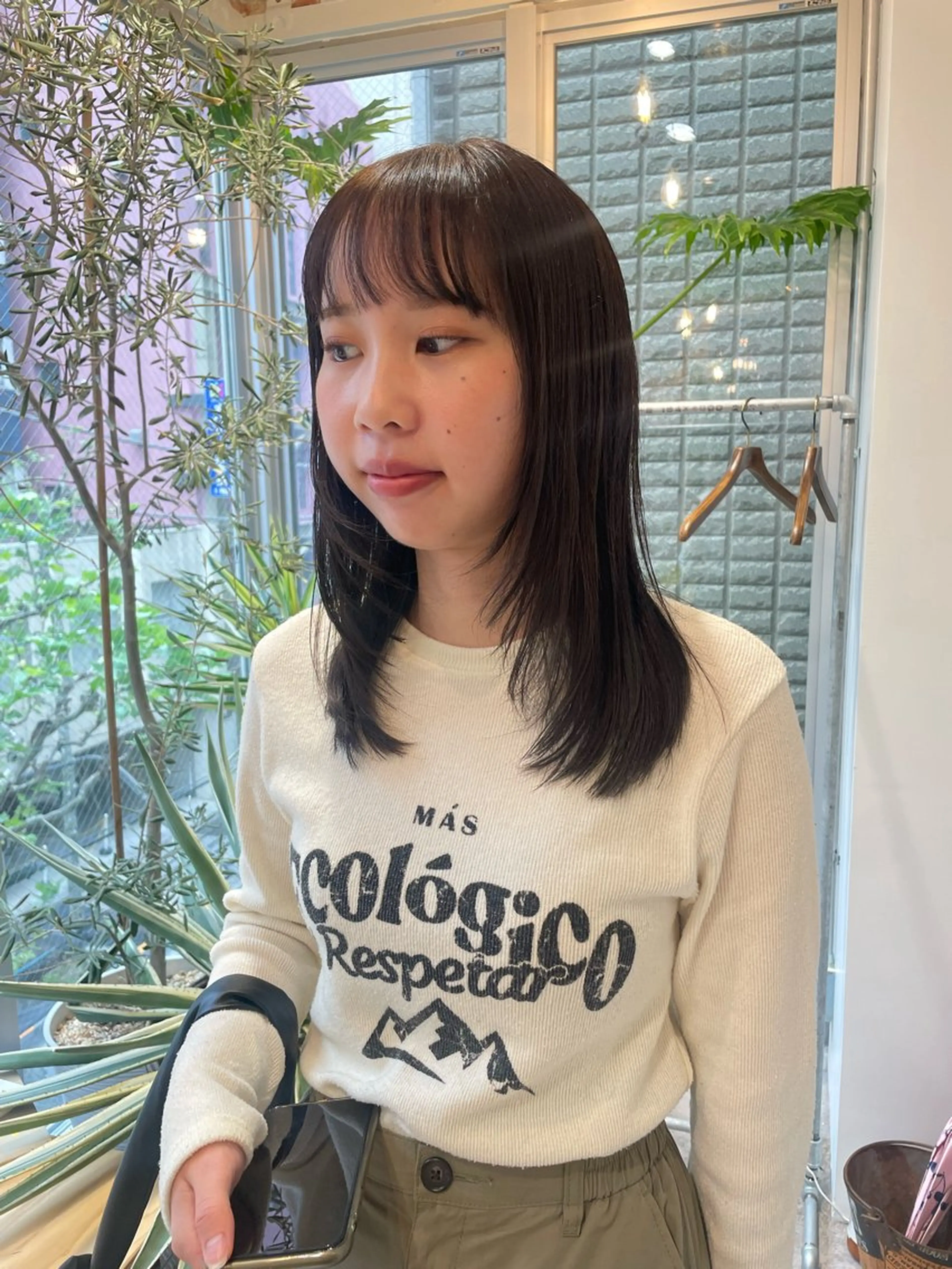 セミロング カラー カット ヘアカラー 狩野 羅夢のヘアスタイル
