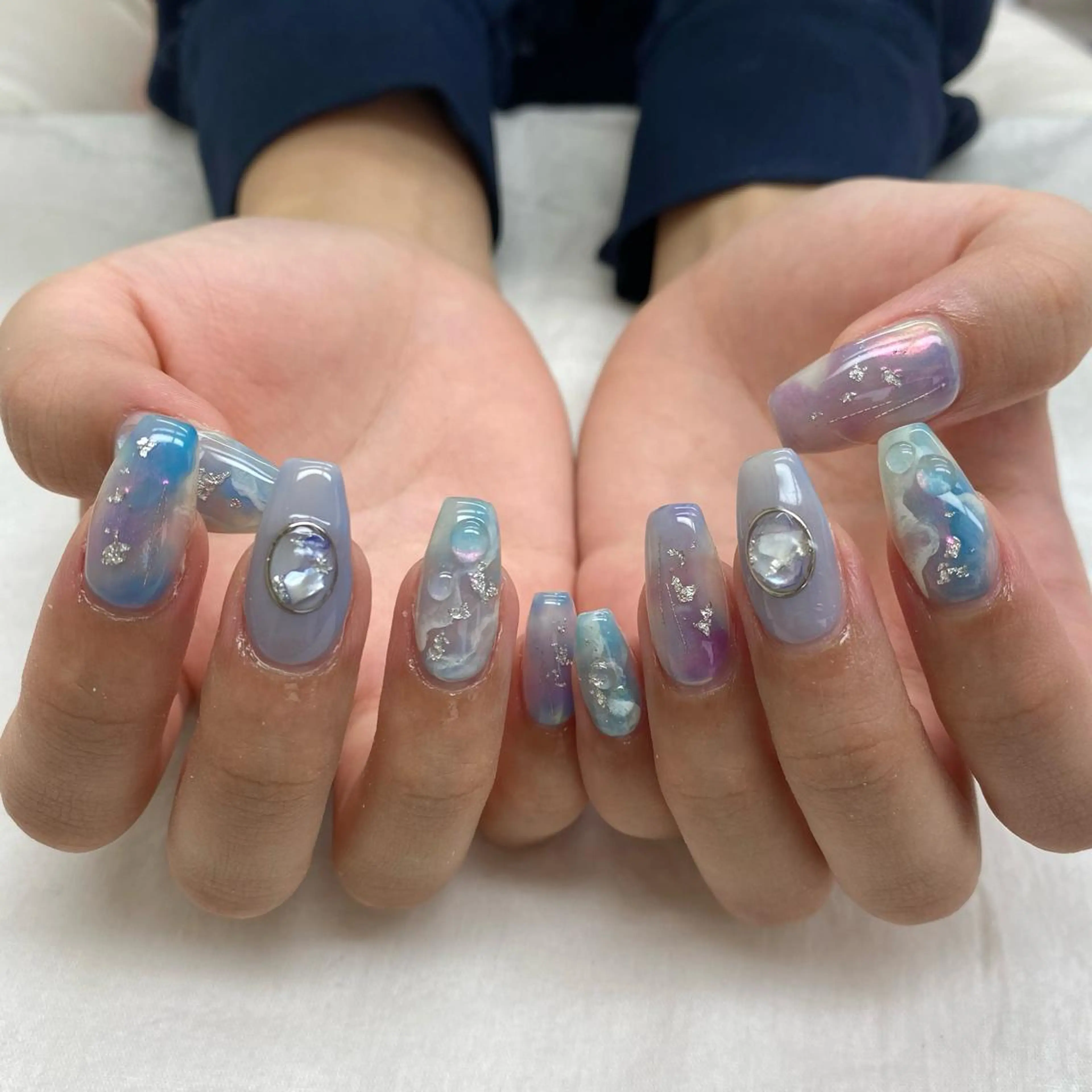 ロング ハンドネイル 池袋痛ネイル Nok. 渡辺のネイルデザイン