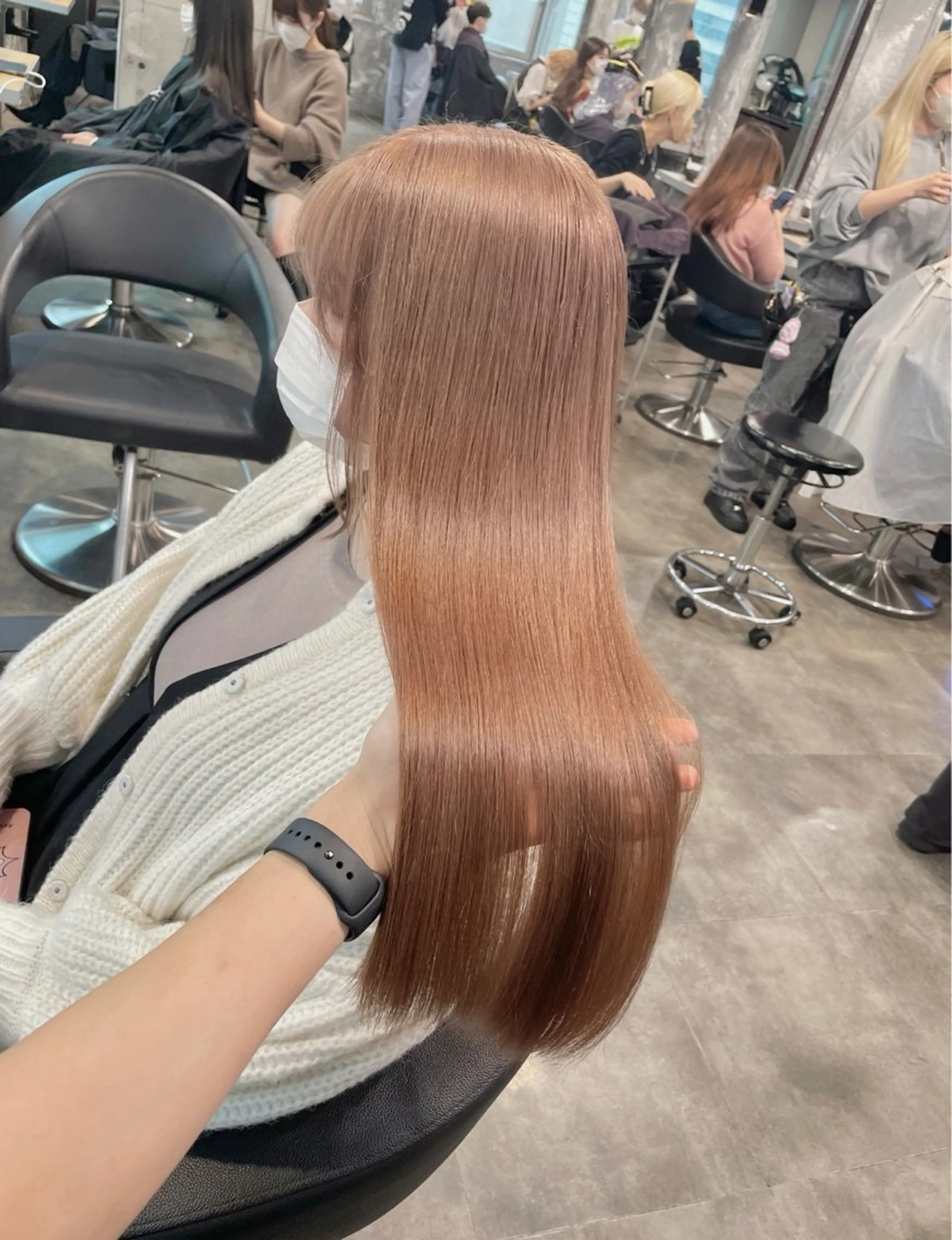 ロング カラー ヘアカラー トリートメント ヘッドスパ ヘアセット ベージュカラー💖 やすひろのヘアスタイル