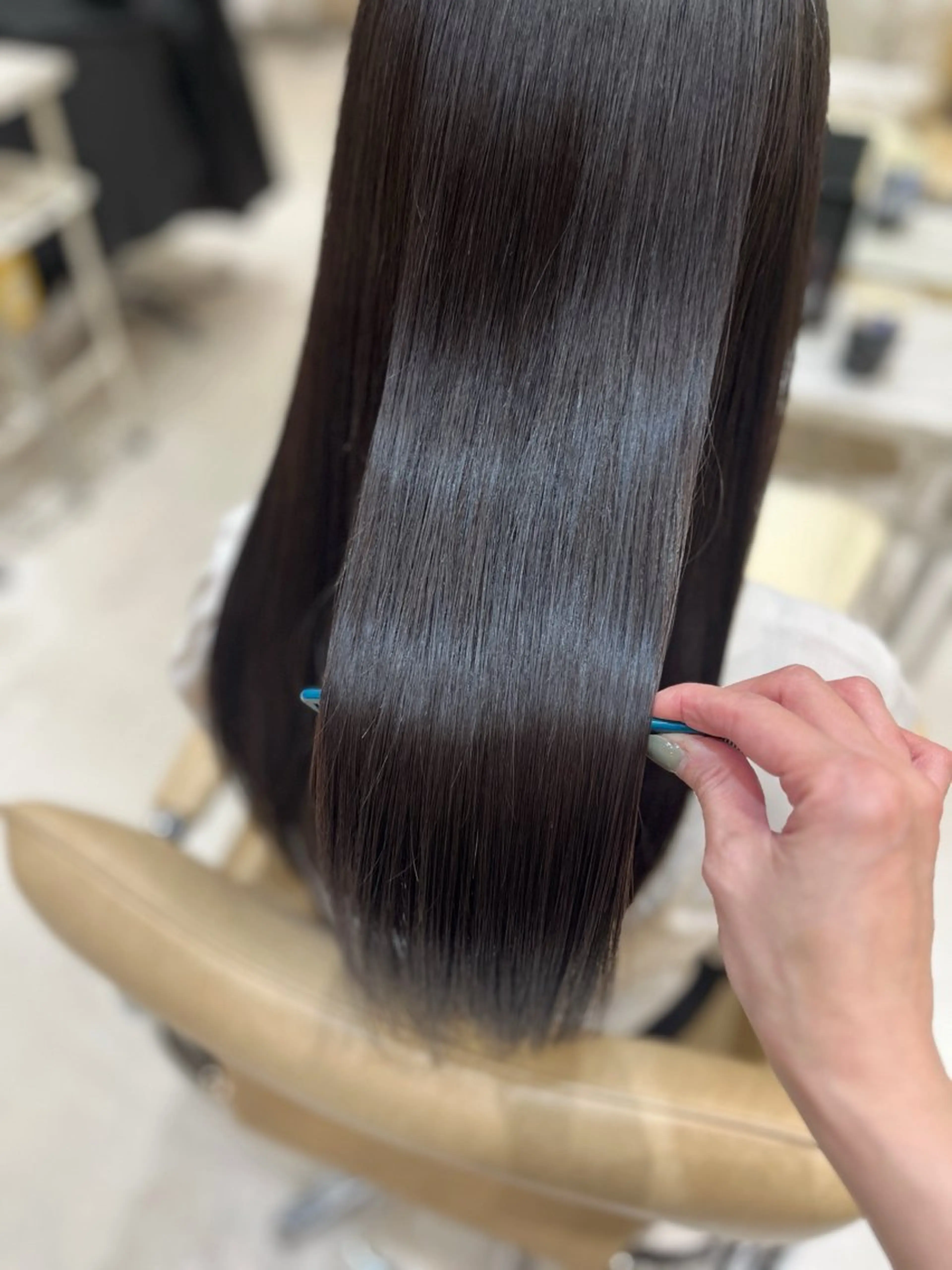 ロング 髪質改善 トリートメント カット ヘアカラー トリートメント Zina博多/ボブ 顔周りKEIKOのヘアスタイル