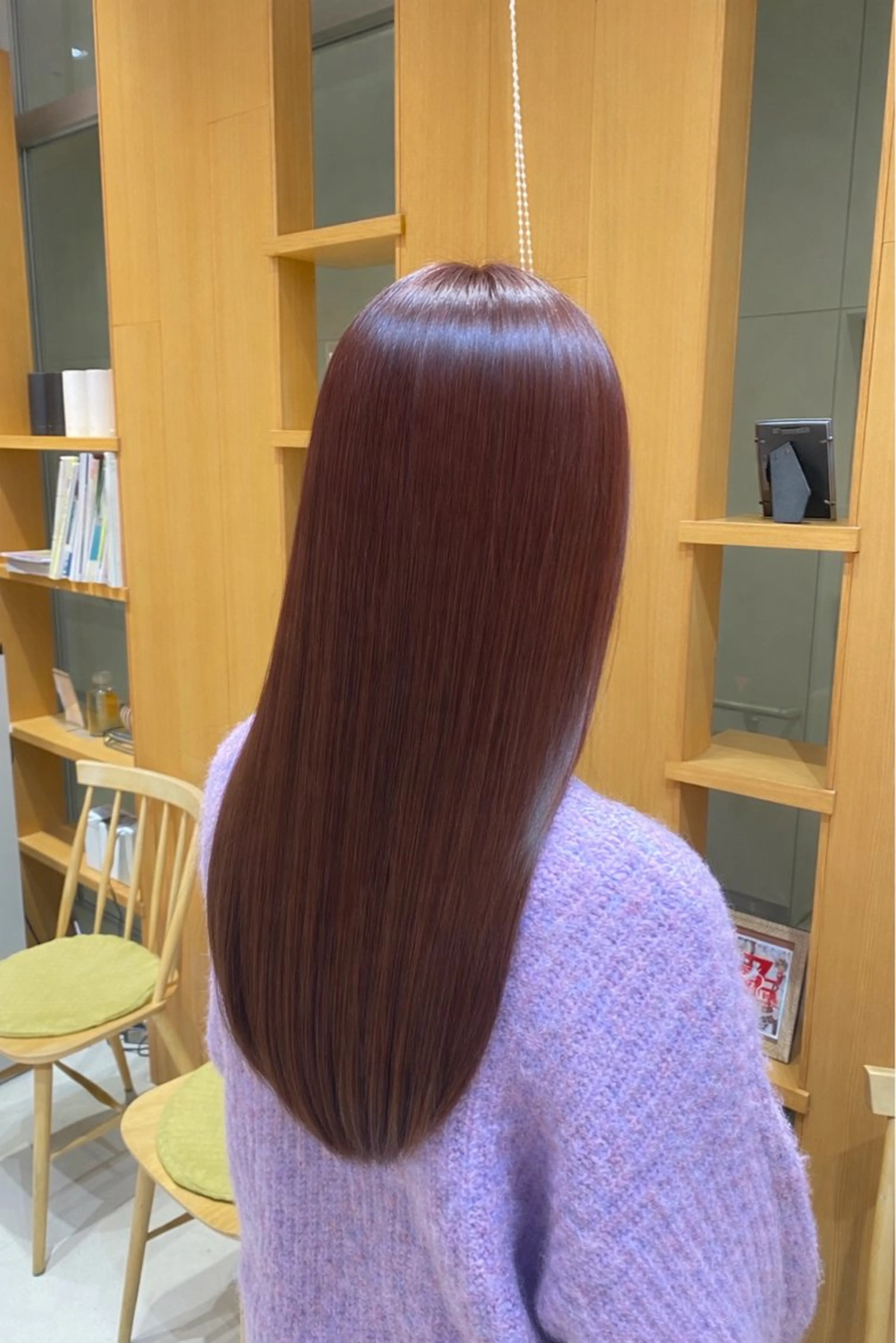 ロング カラー ヘアカラー トリートメント 💎ツヤ髪ストレート カラー💎かのんのヘアスタイル