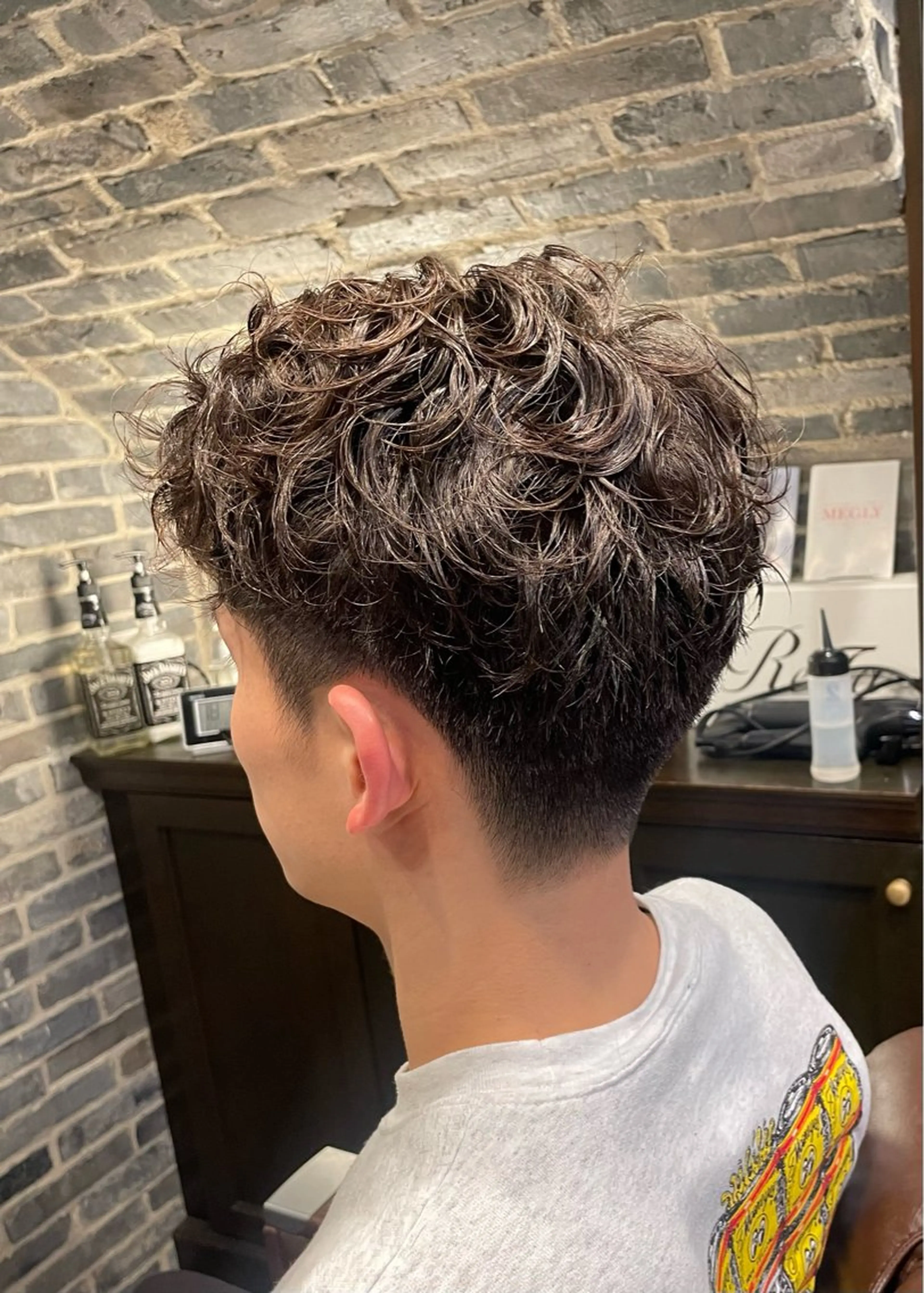 ショート パーマ メンズ カット無料 長利愛花のヘアスタイル