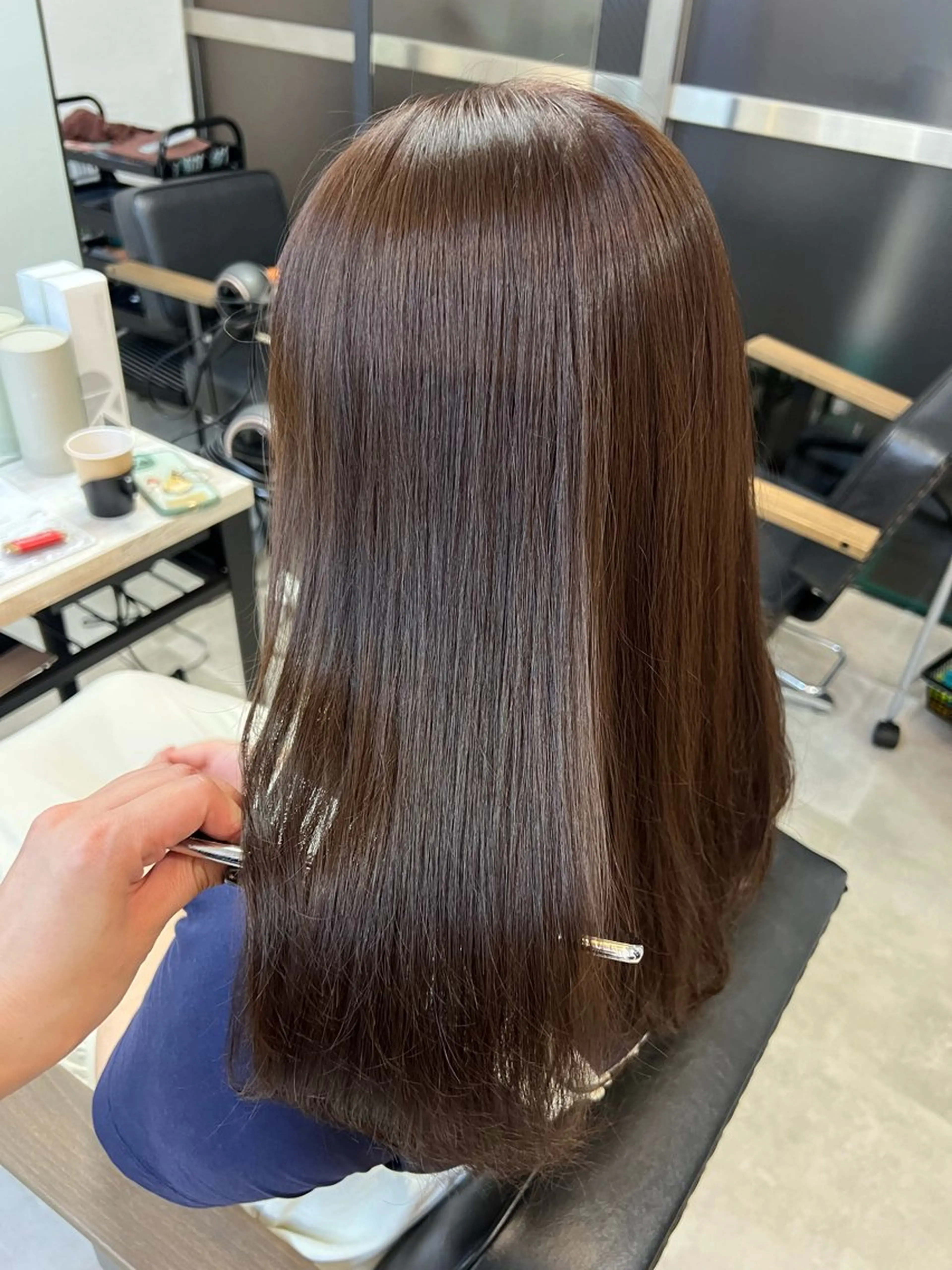 セミロング カラー 🥀韓国ヘア🥀 宮津真菜のヘアスタイル