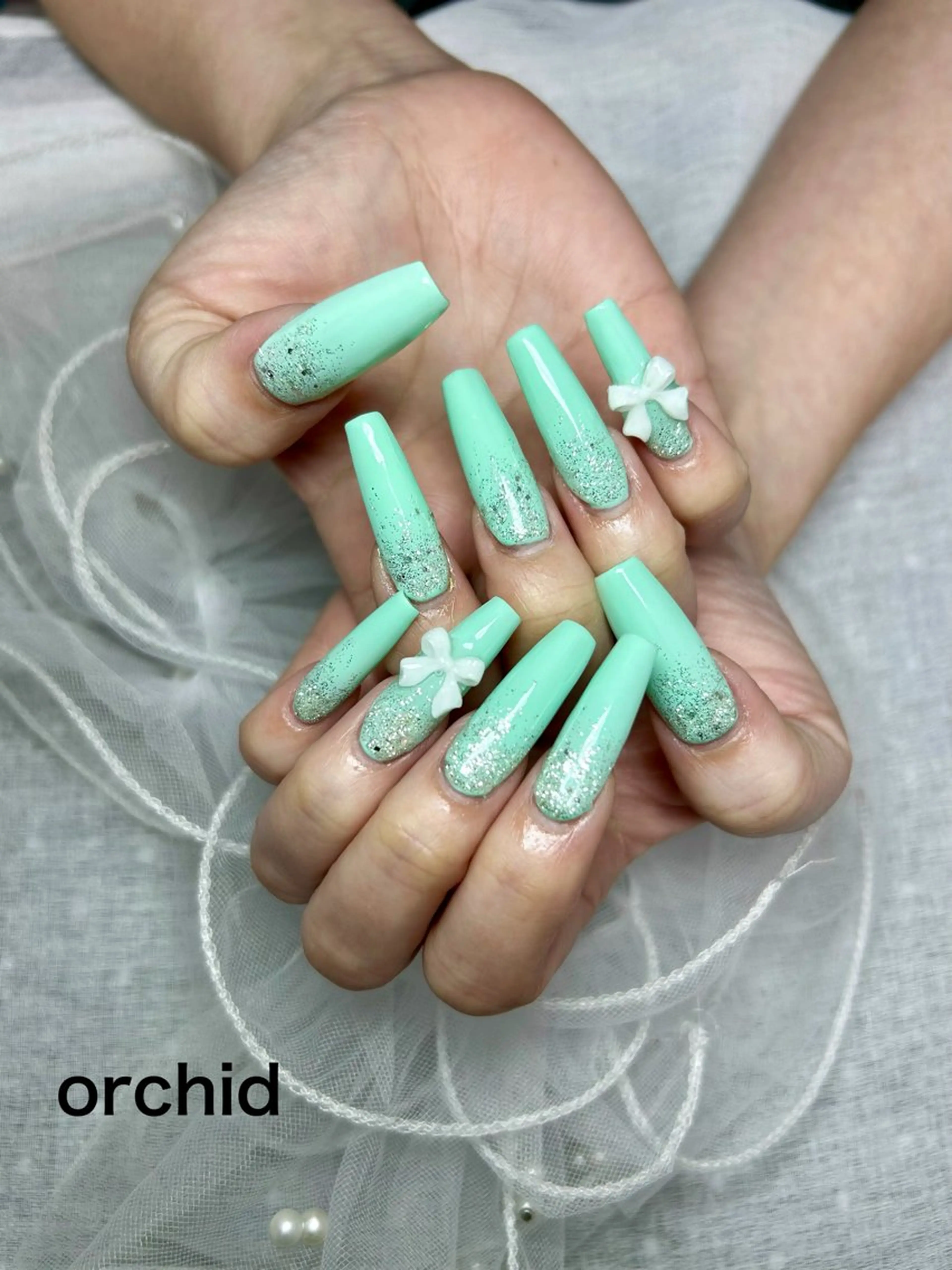 ネイル ハンドネイル orchid ♡オーキッドのネイルデザイン