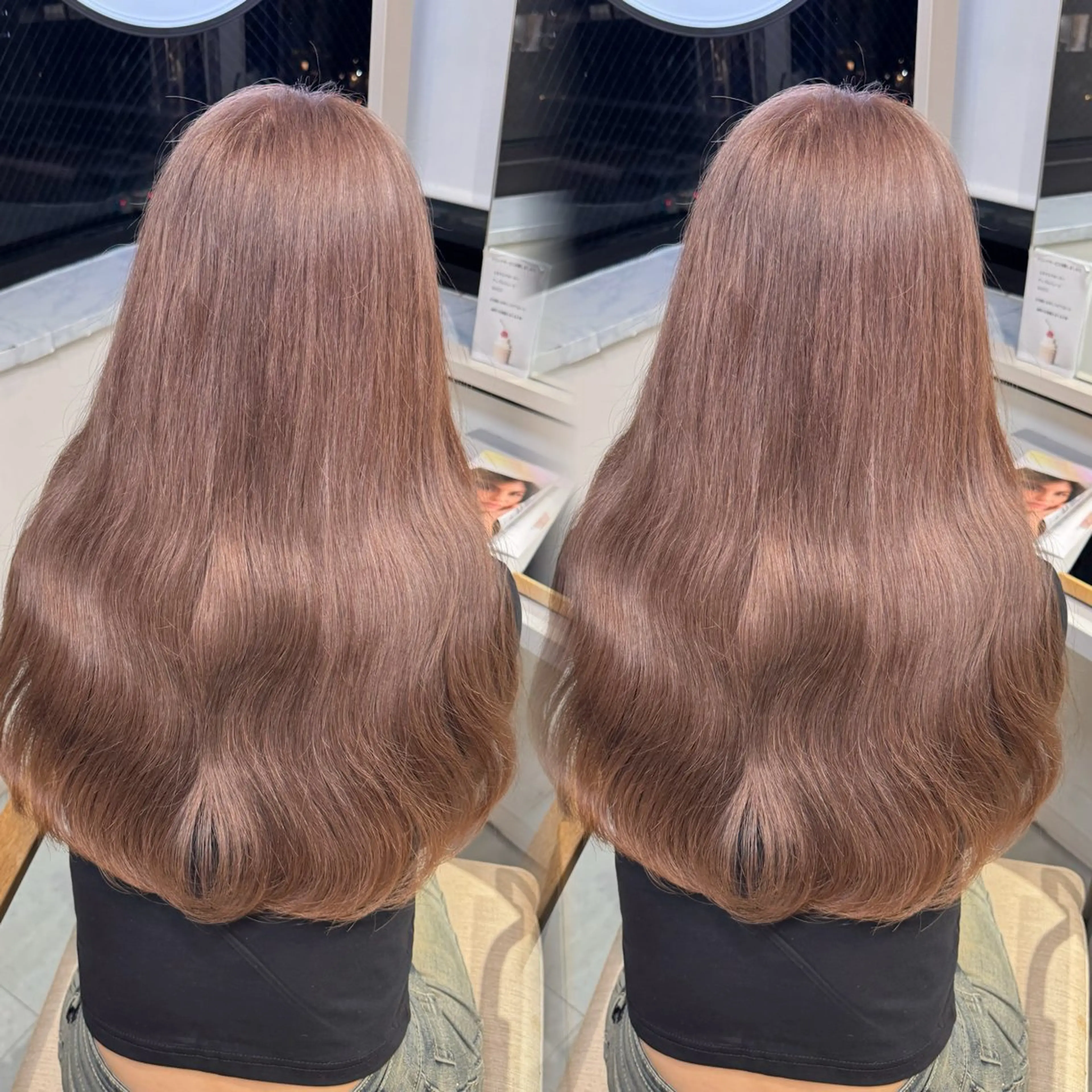 ロング カラー ベージュカラー ブリーチ ケアブリーチ デザインカラー ダブルカラー ヘアカラー トリートメント fuka/梅田/ ミルクティーベージュのヘアスタイル