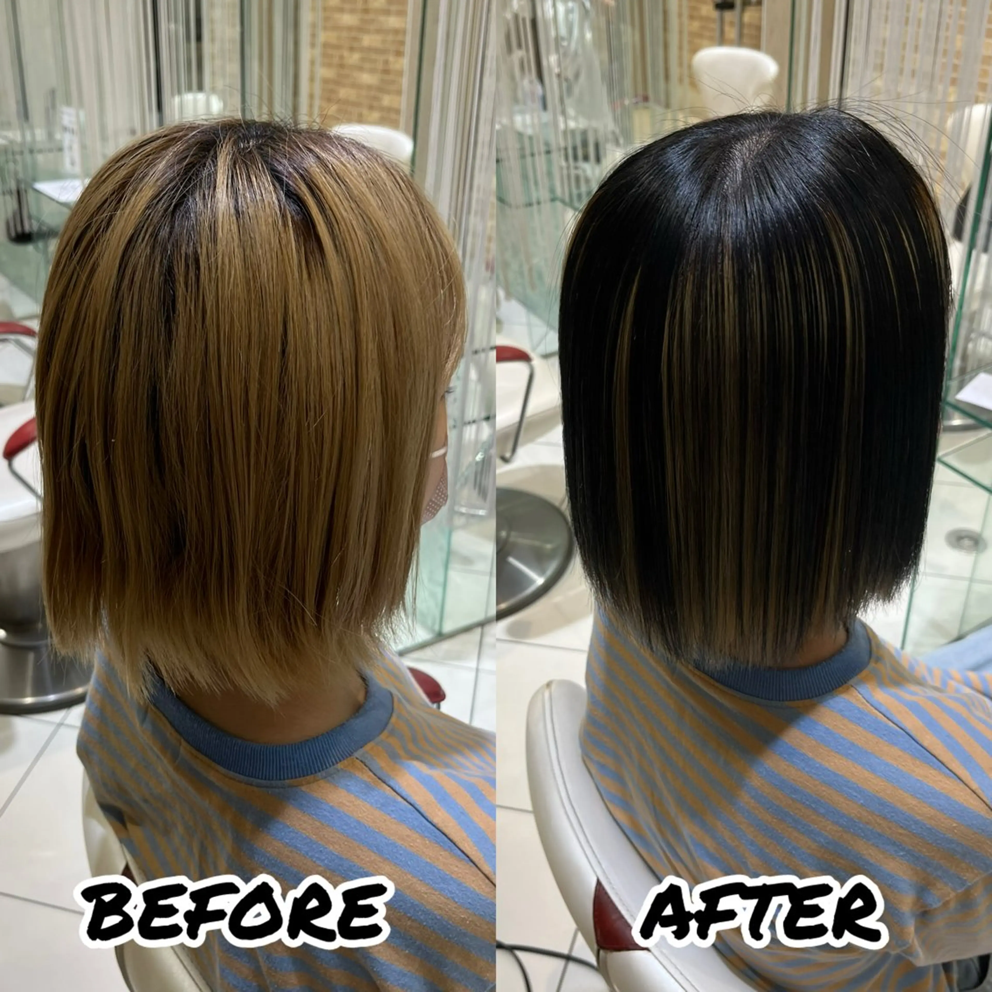 ミディアム カット 縮毛矯正 トリートメント 髪質改善美容師 鈴木のヘアスタイル